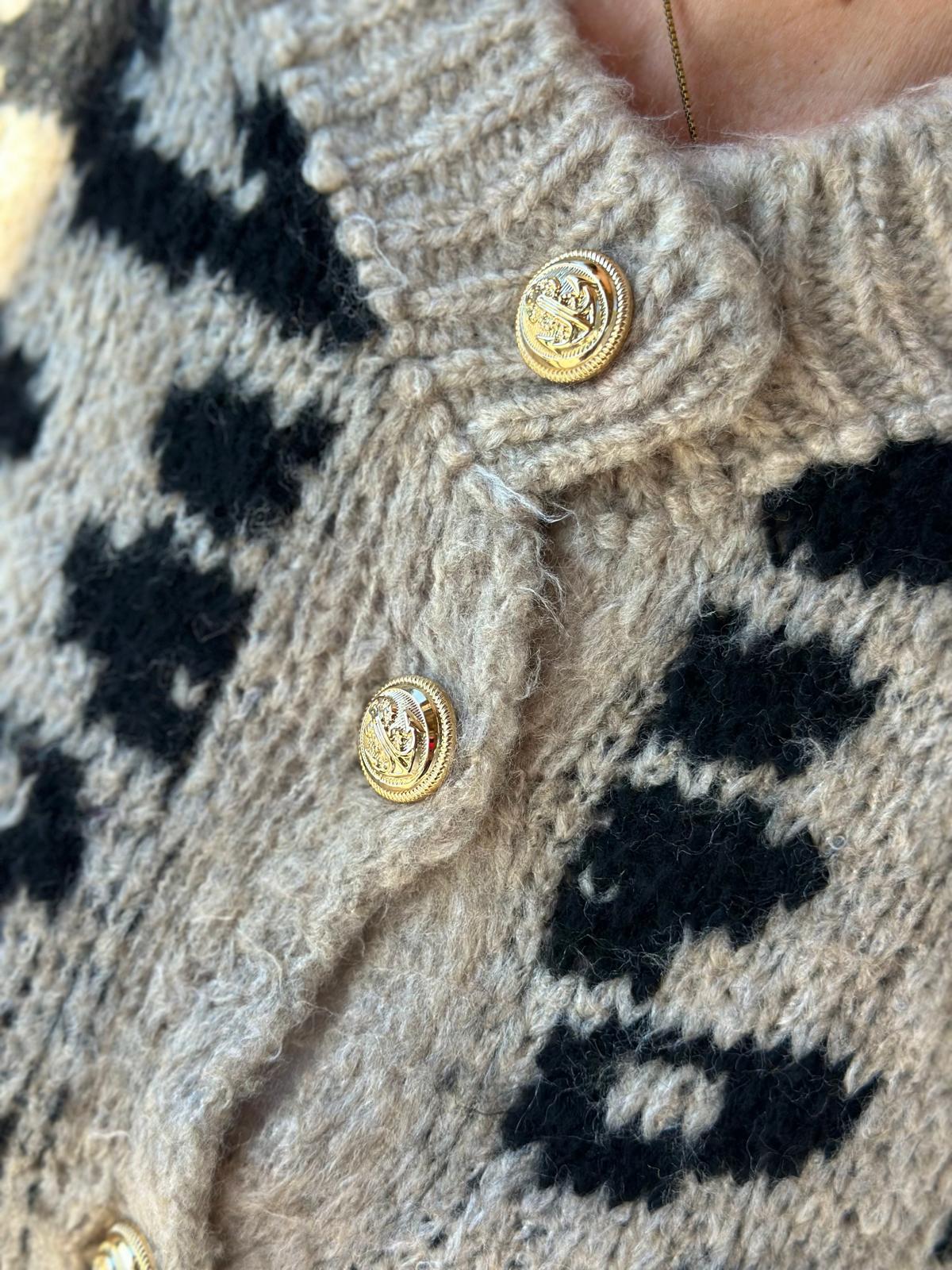 Zuckersüße LEO-Jacke in Light Cremé