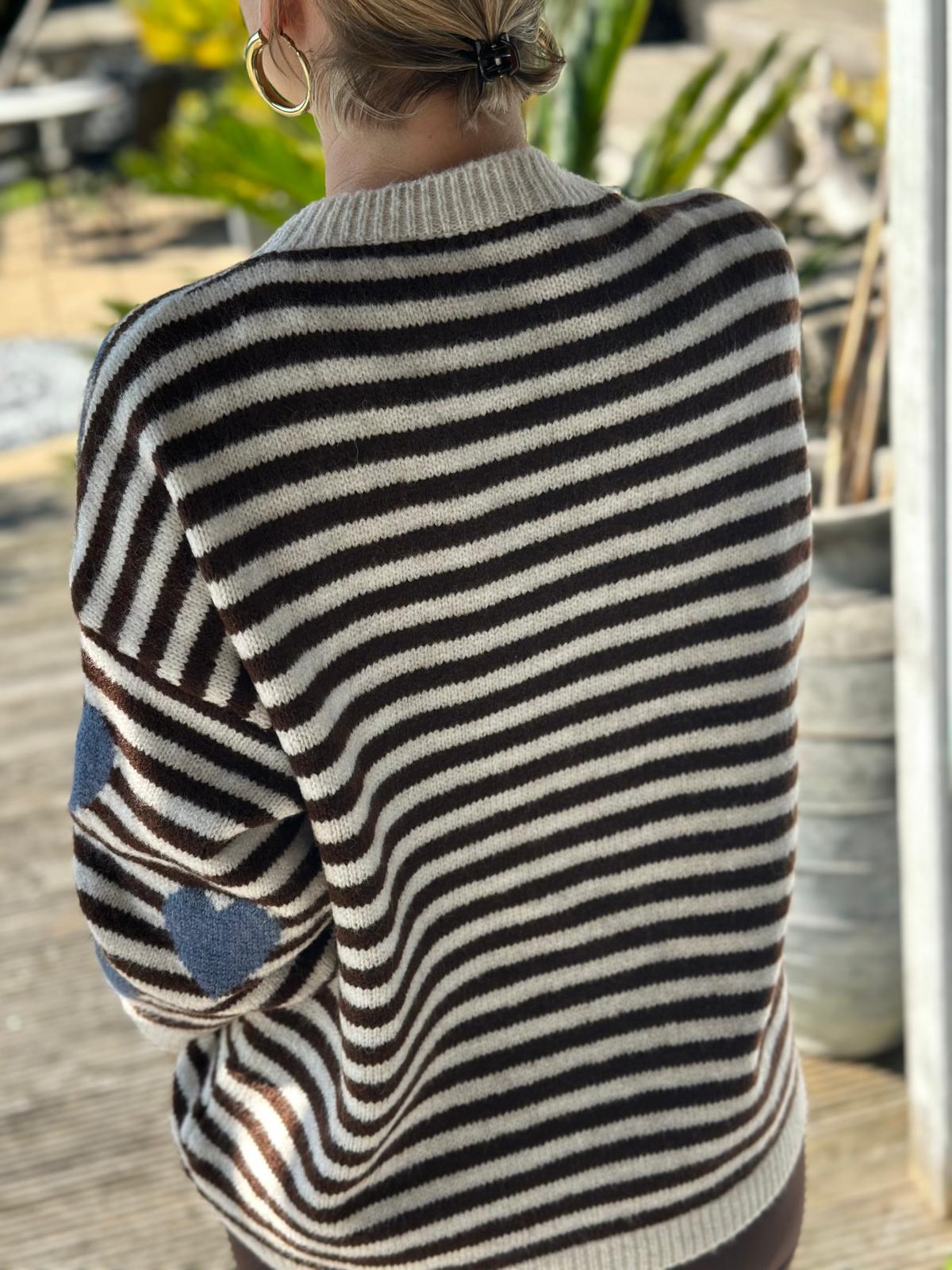 Süßer Onesize Streifenpullover mit HERZI