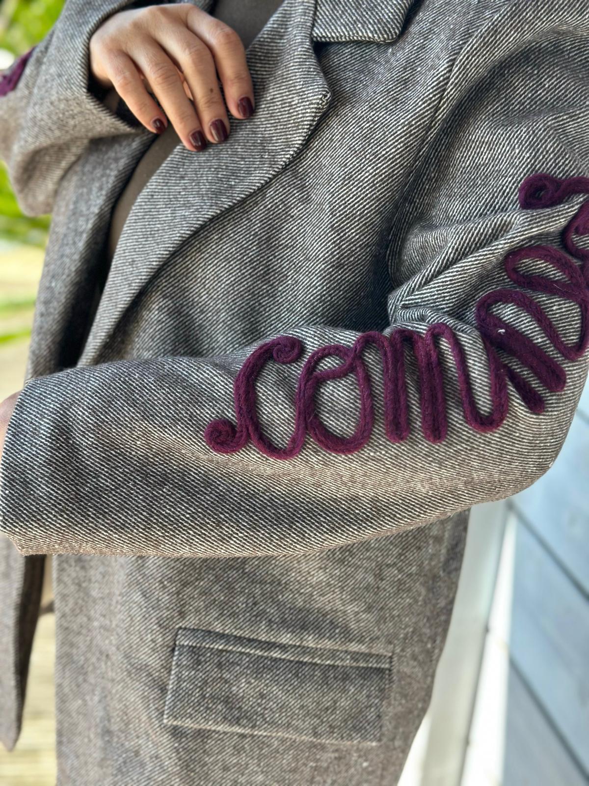 Stylische Onesize Blazer "COMME CI, COMME CA" in Dark-Taupé