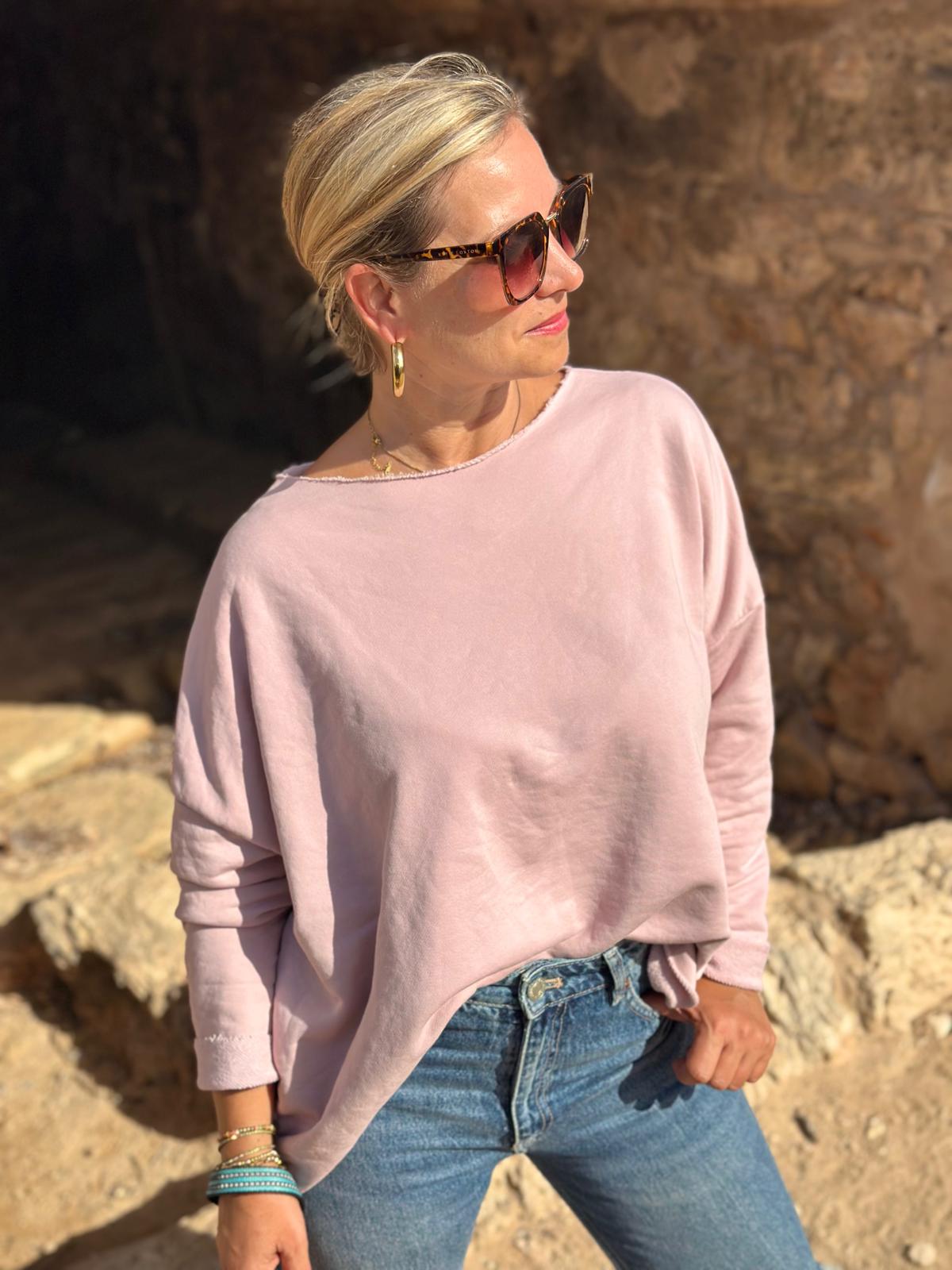 Süßes Herbst Sweatshirt in Rosé