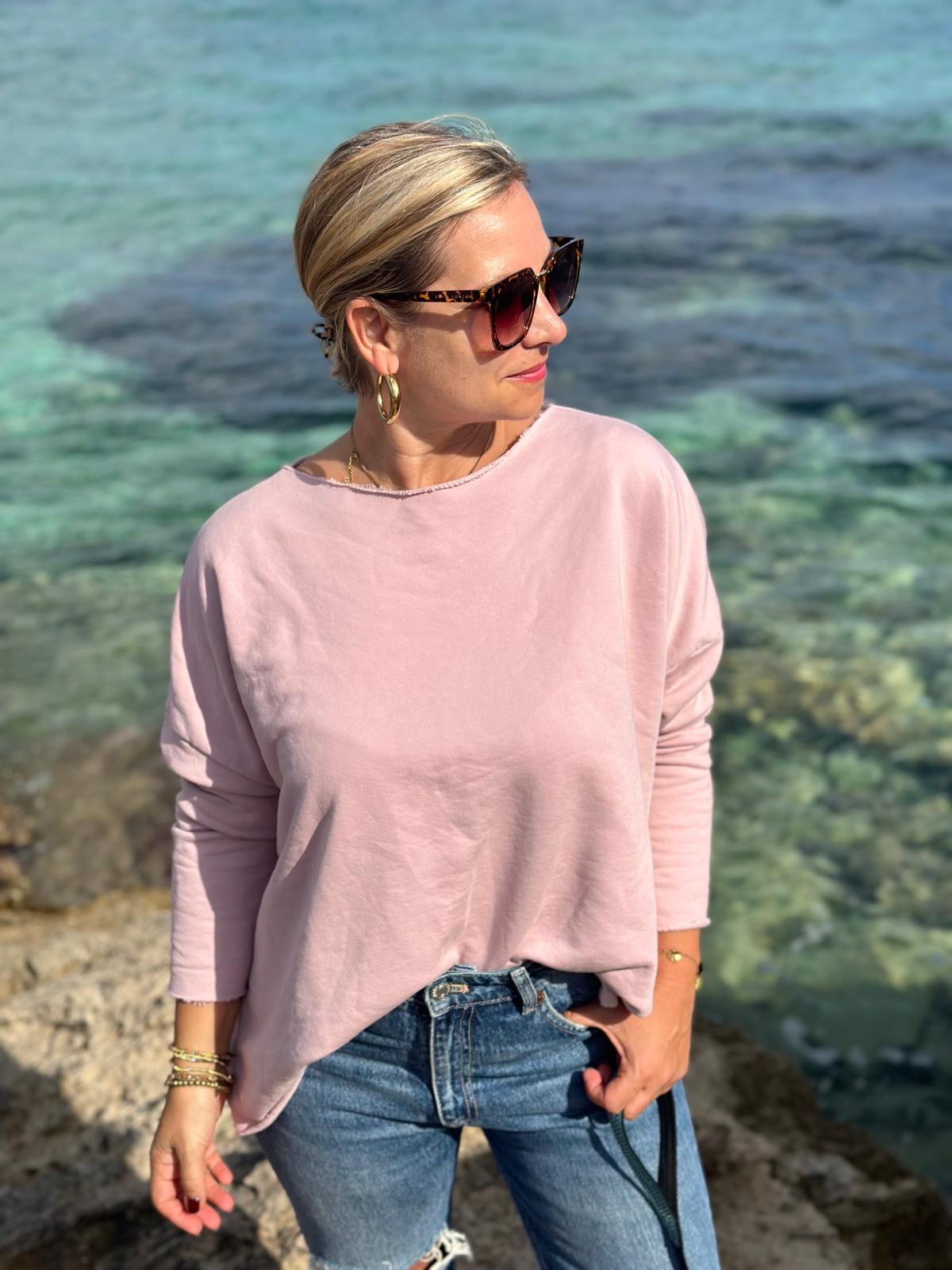 Süßes Herbst Sweatshirt in Rosé