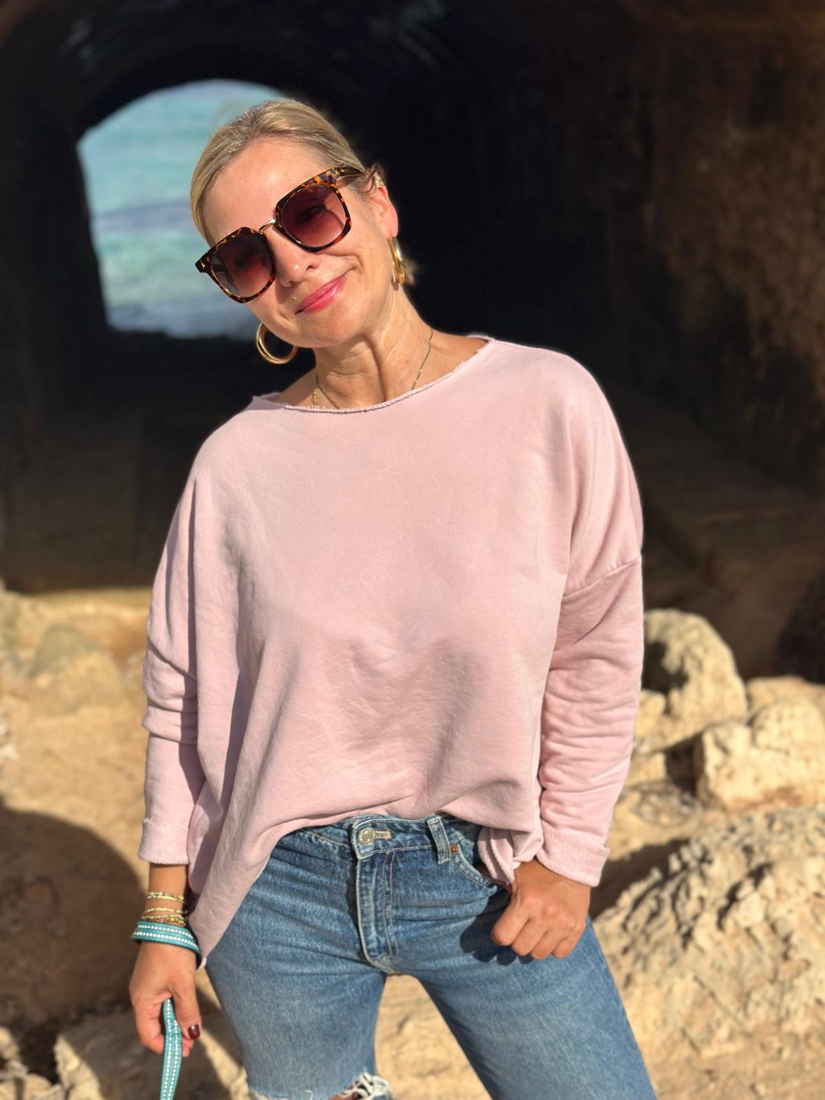 Süßes Herbst Sweatshirt in Rosé