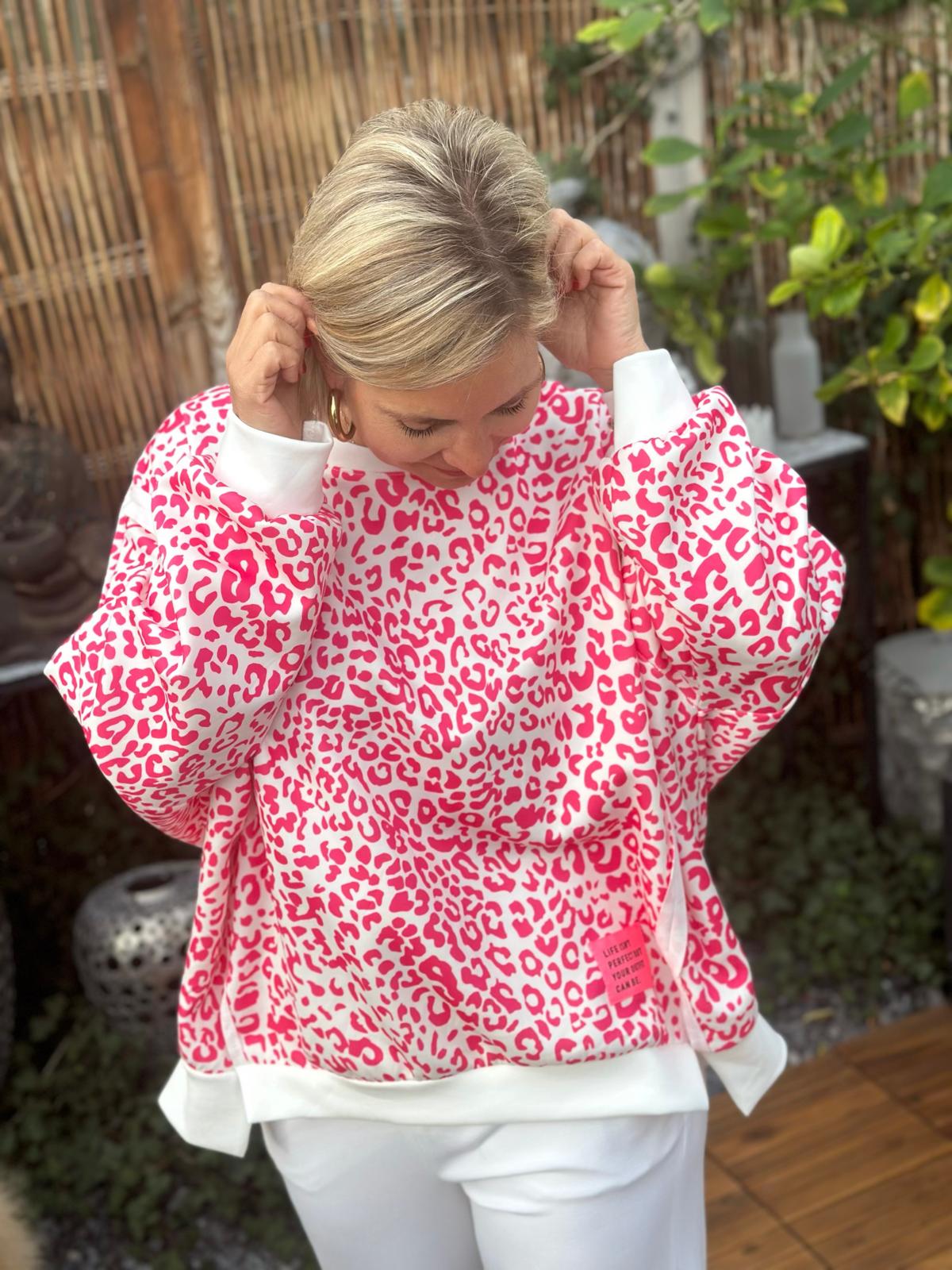 Wild & Cozy – Leo Sweatshirt in Pink