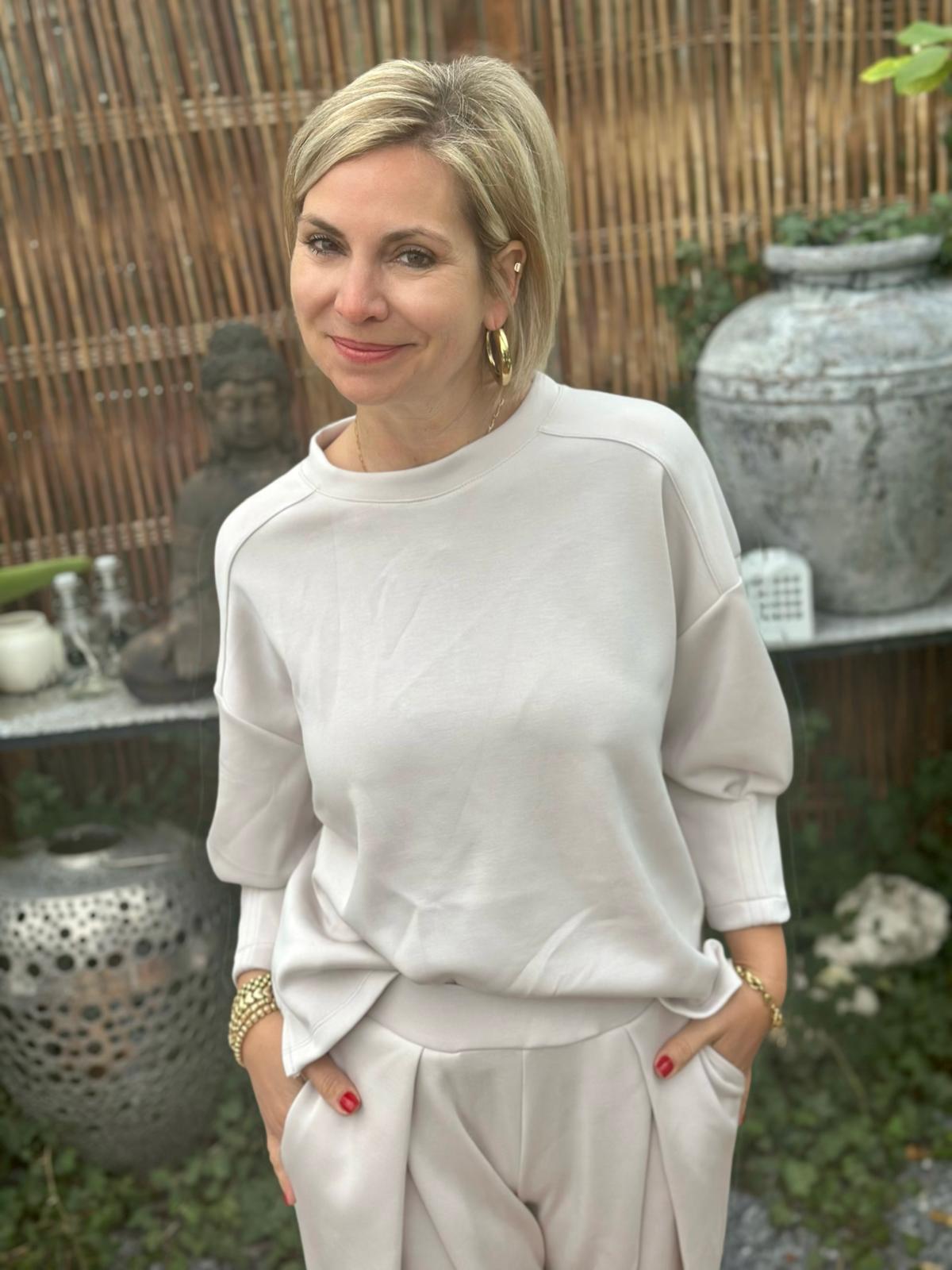 Spring Vibes Wohlfühl-Sweater in Cremé