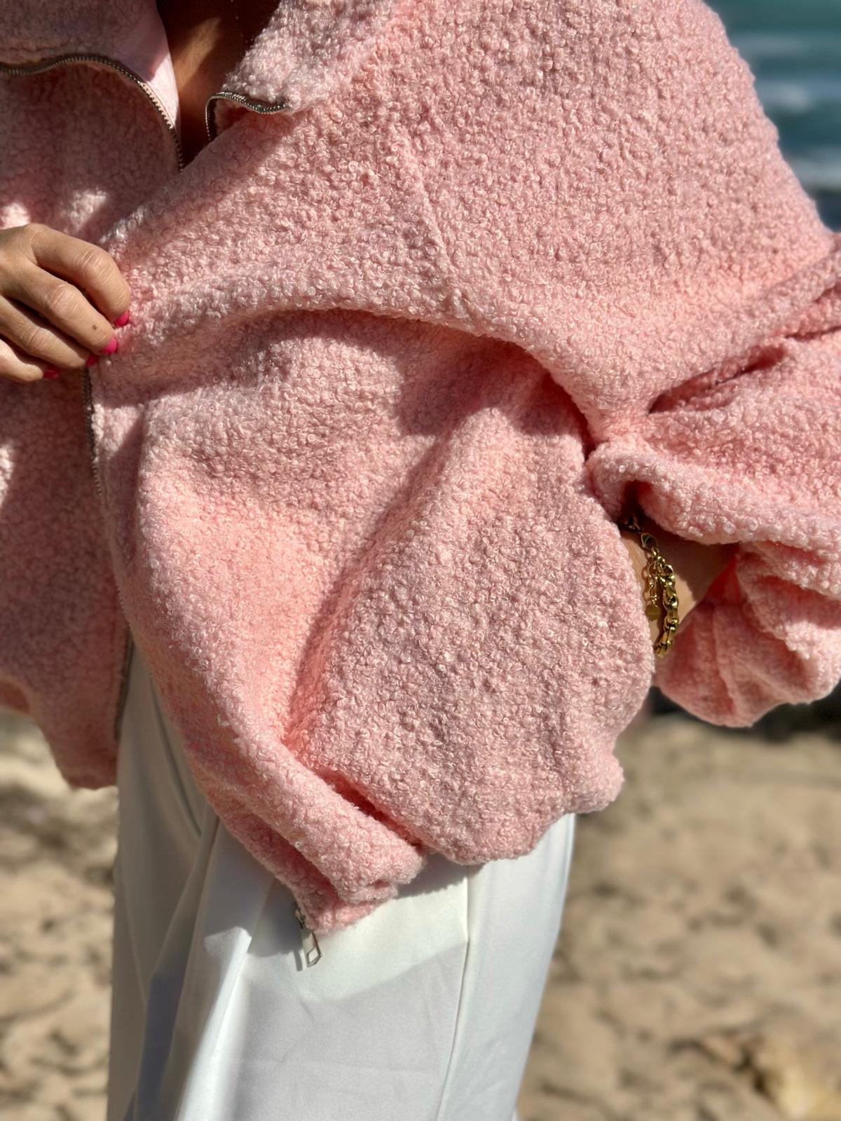 Soft Teddy Jacke – Lovely Rosé