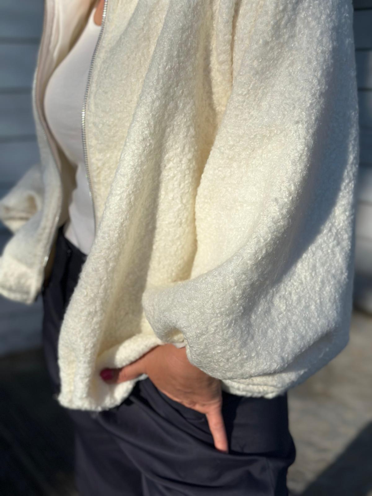 Soft Teddy Jacke - Classy White