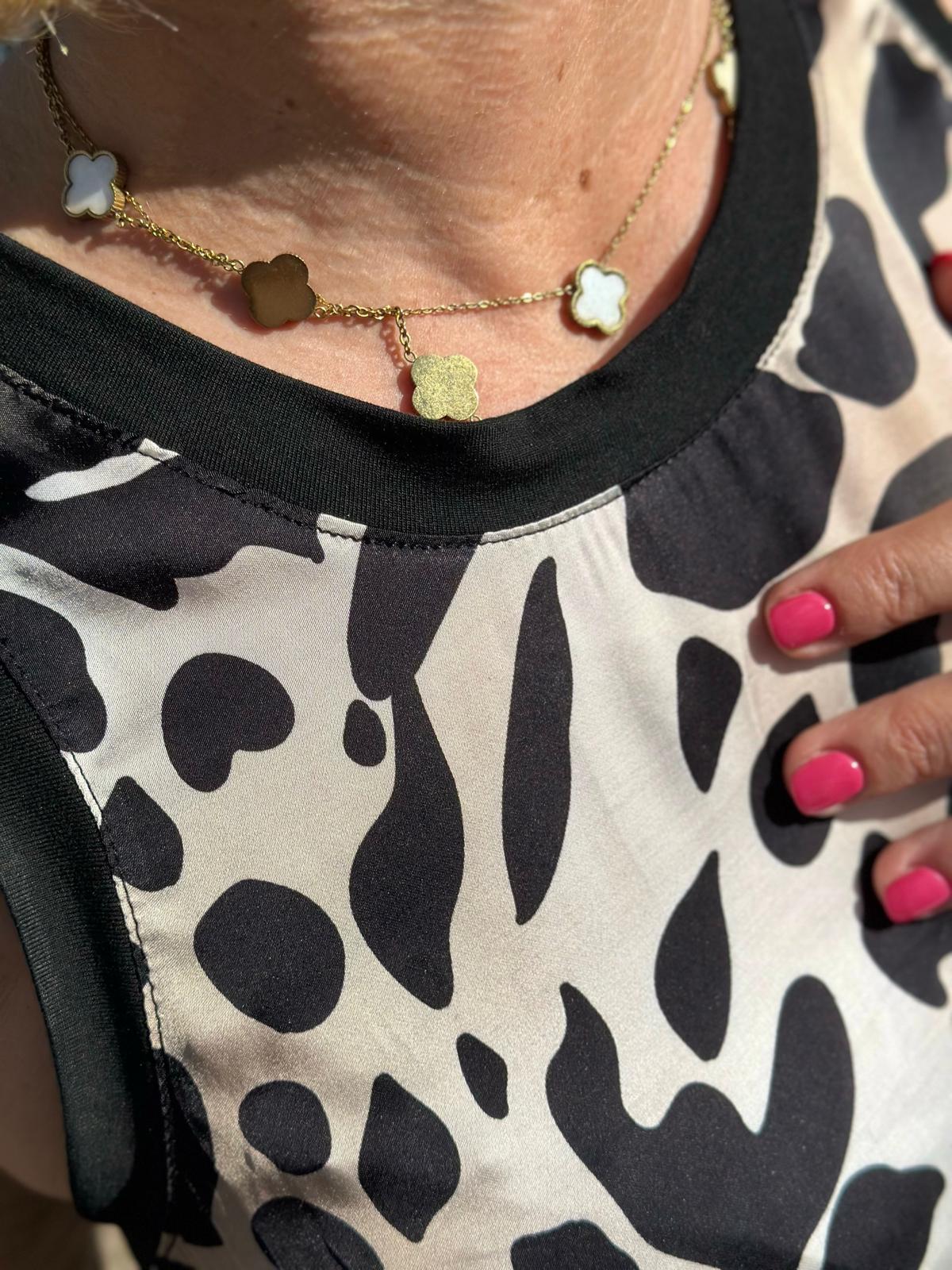 Maxikleid „Wild Black“ – Leo Style