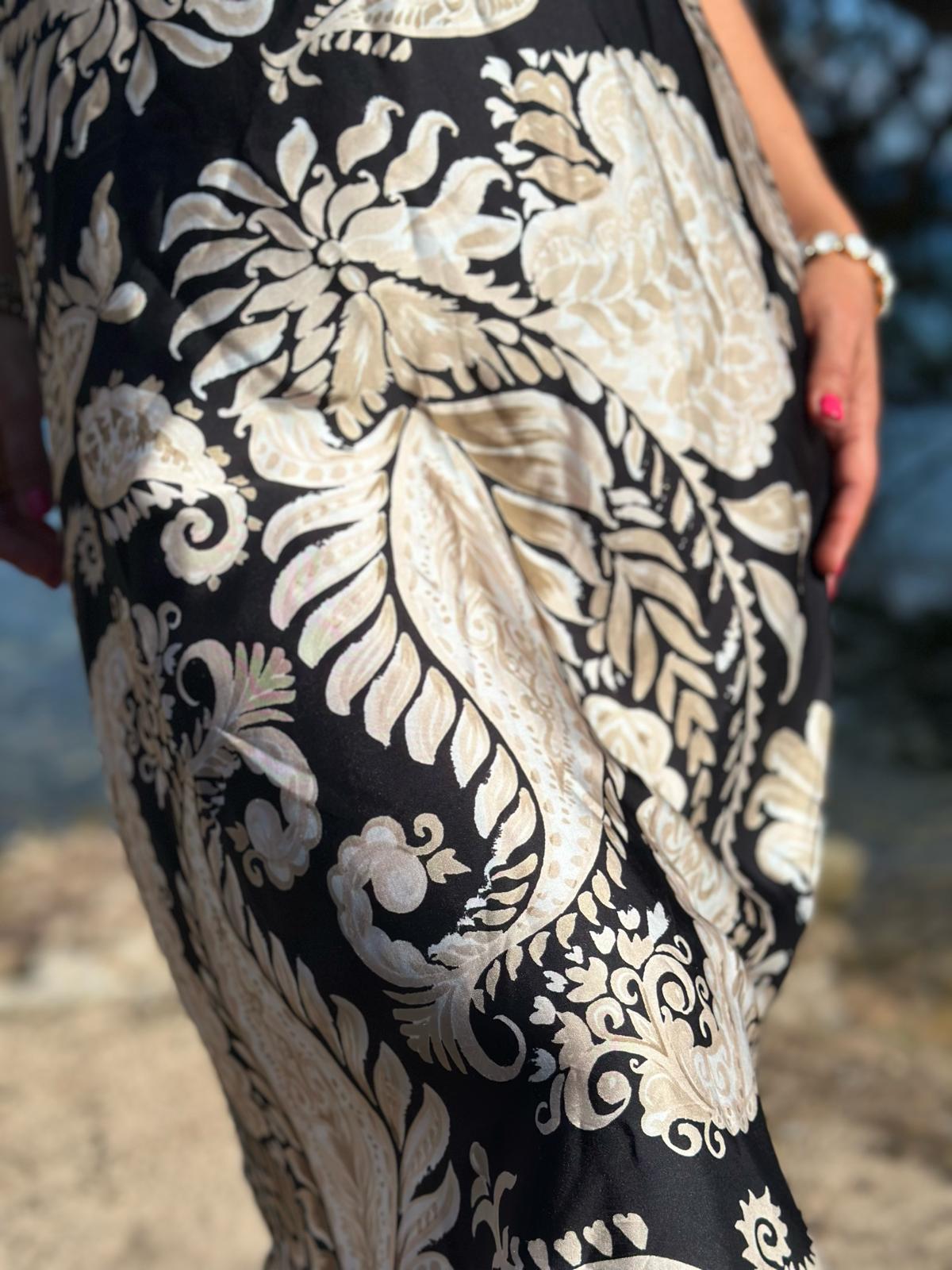 Maxikleid „Boho Riviera“ - Cremé Black