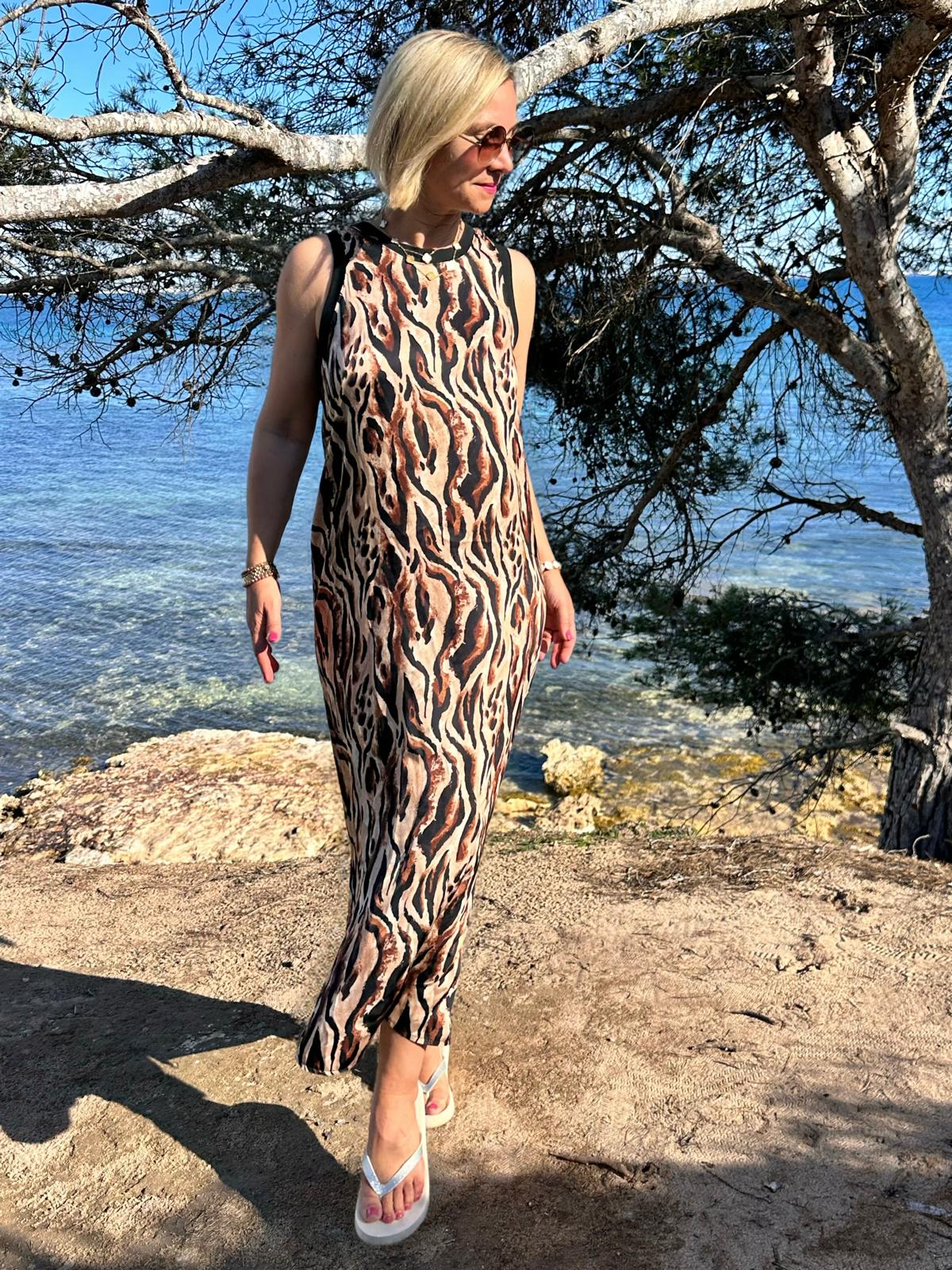 Maxikleid „Savanna Chic“ – Animal Print