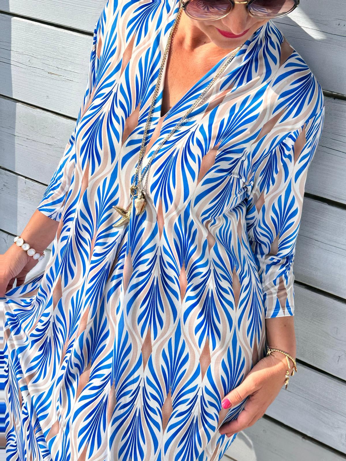 Ocean Breeze Kleid – Blue Wave Dream