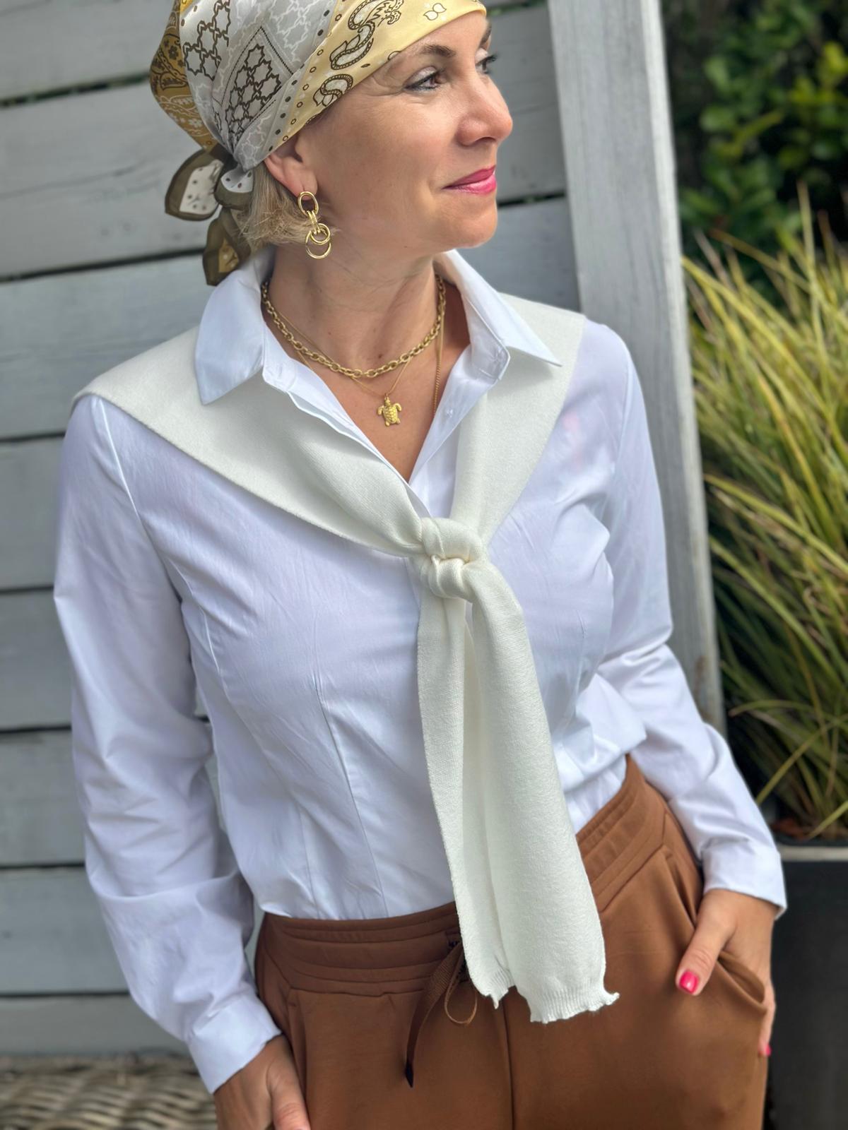 Shoulder Chic – Feinstrick Fresh White