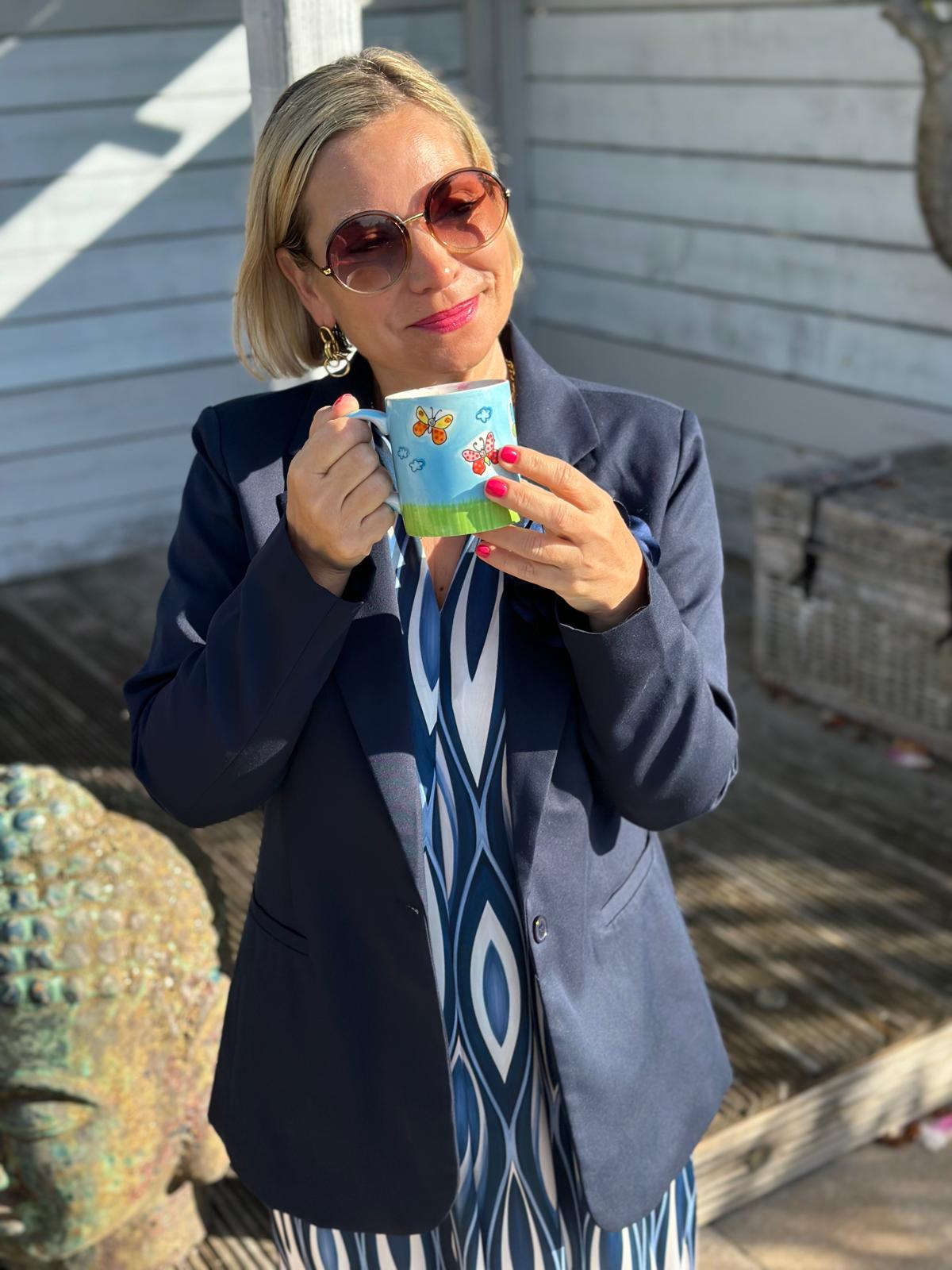 Elegantes Maxi-Kleid „Everyday Chic“ – Ocean Blue