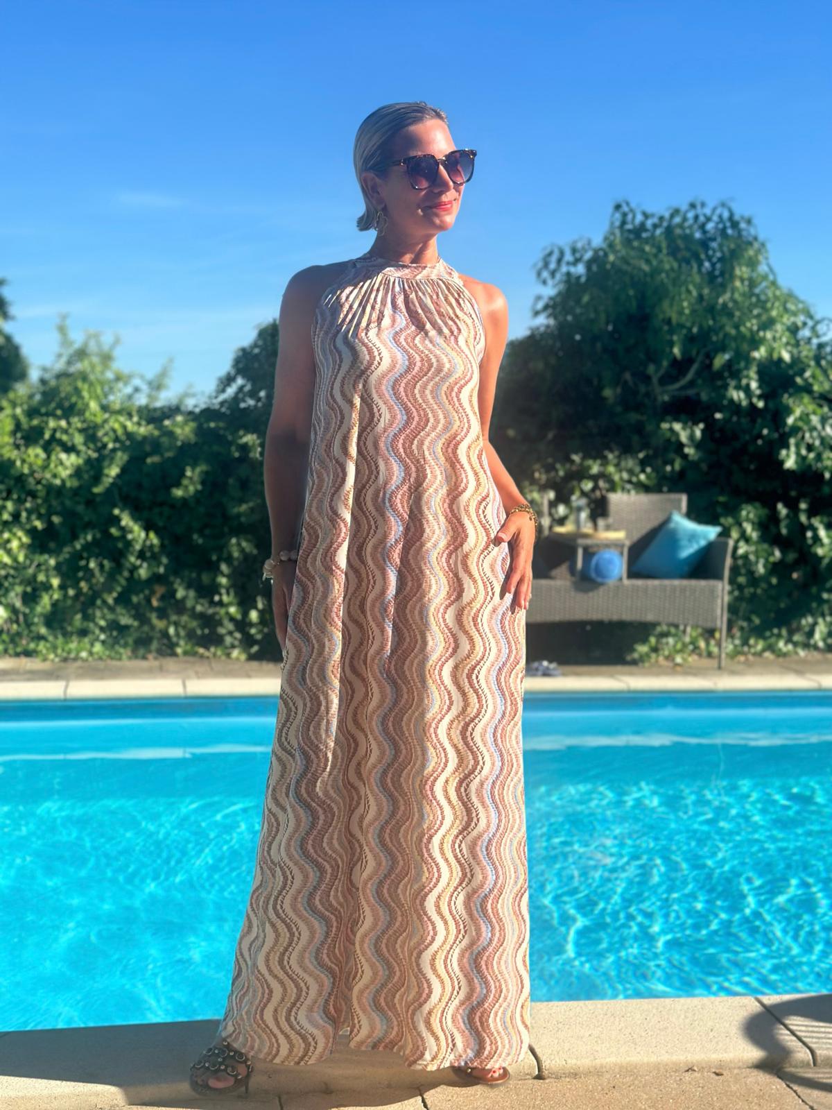 „Wave Love“ Maxikleid in Kos Sand