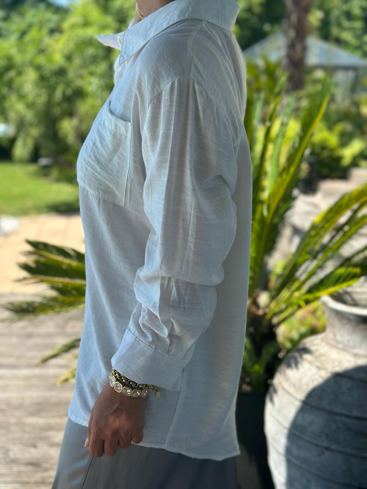 Bluse "Monaco Chic" in Weiss