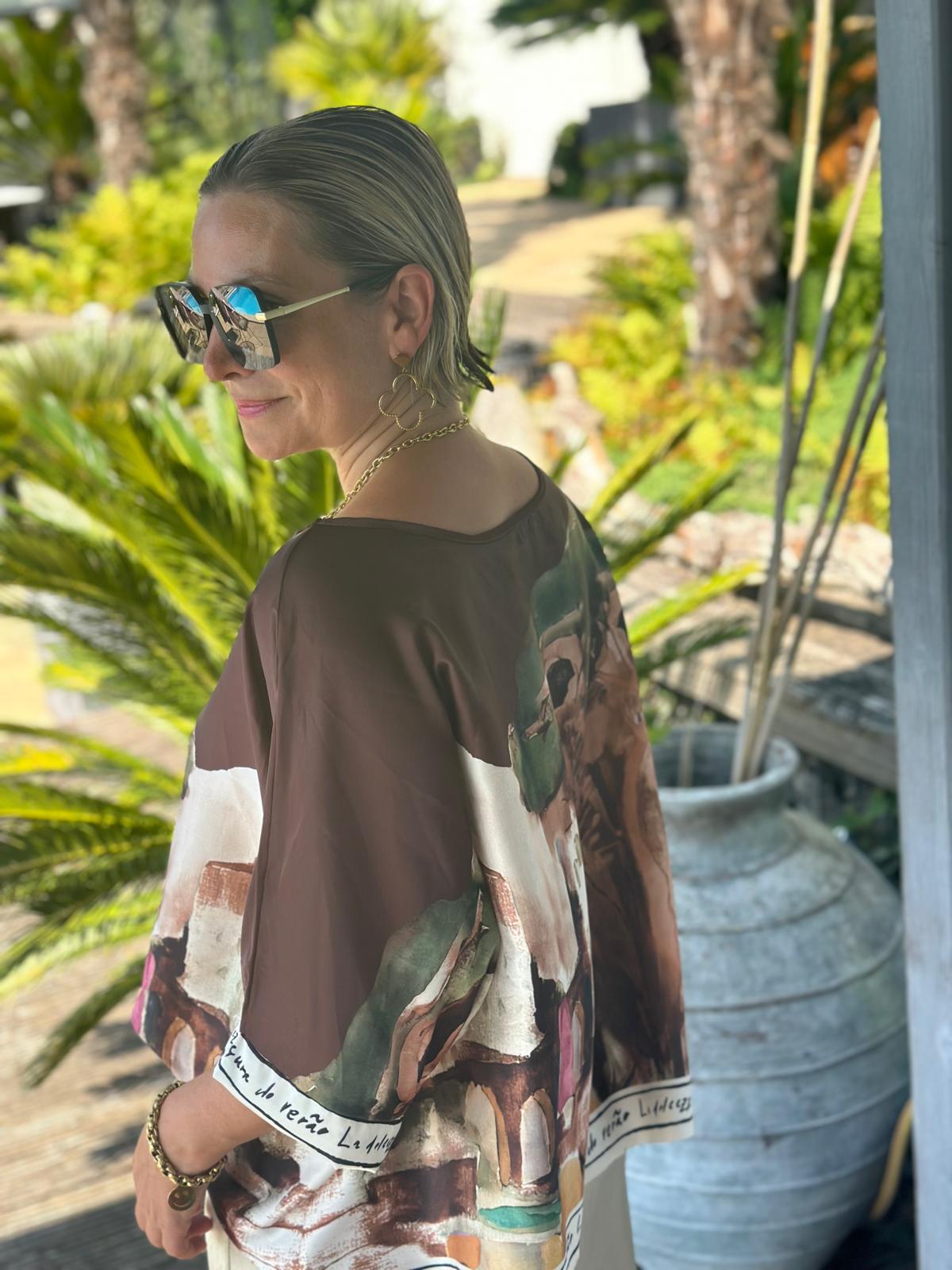 Shirt „Amalfi Dreams“ in Chocolate