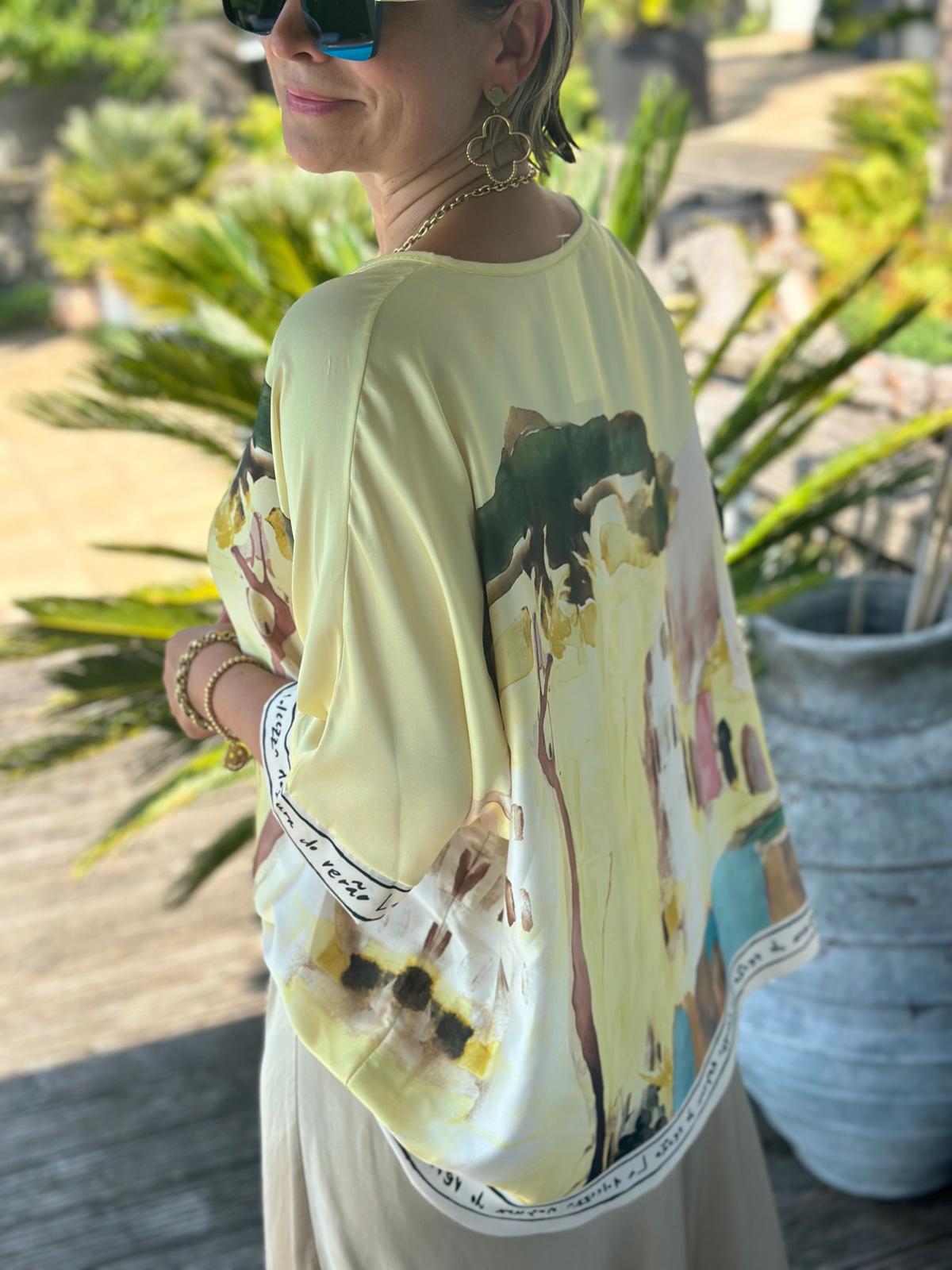 Shirt „Amalfi Dreams“ in Zitrone