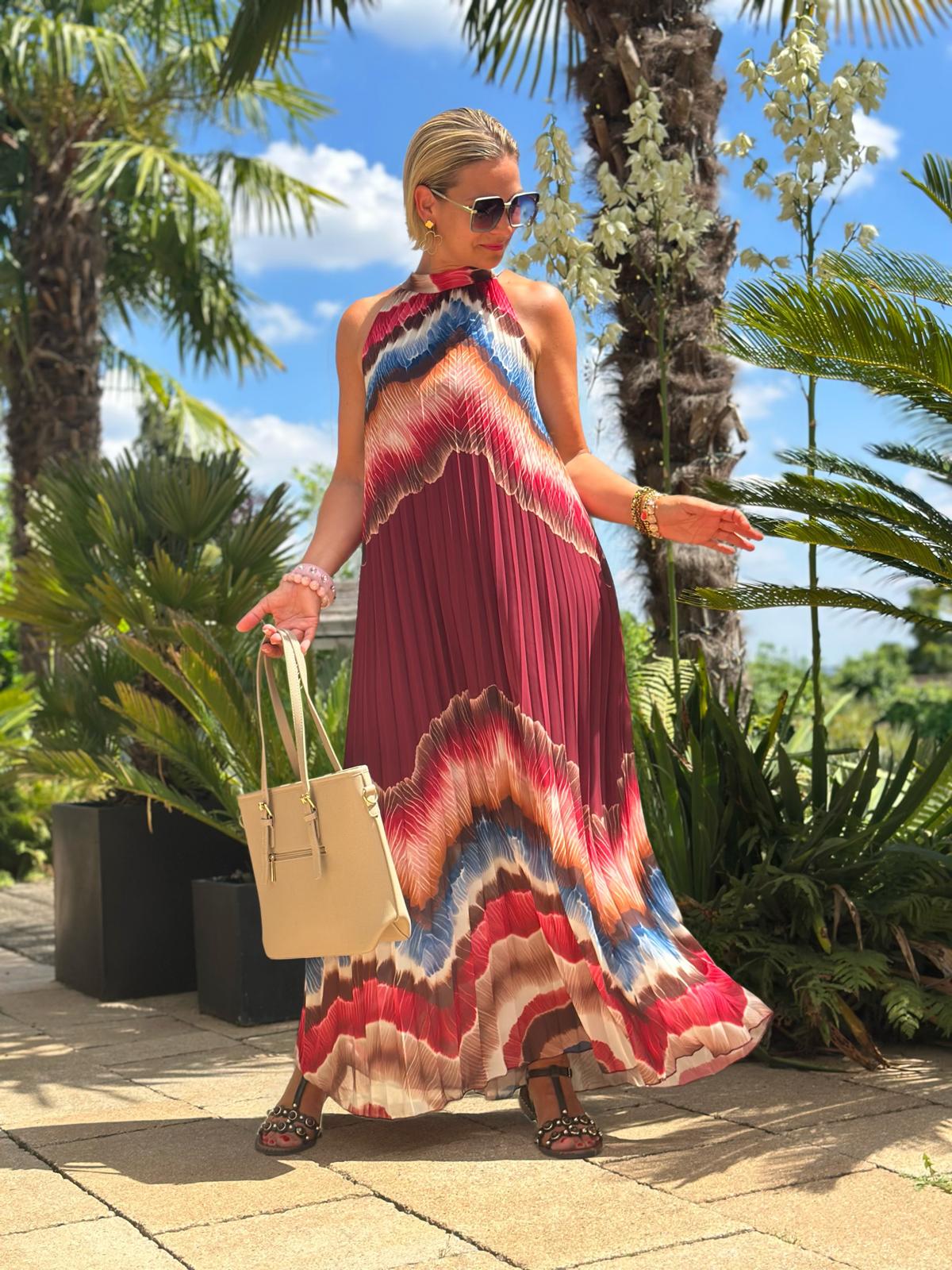 Plissee Maxikleid "Summer Mirage"