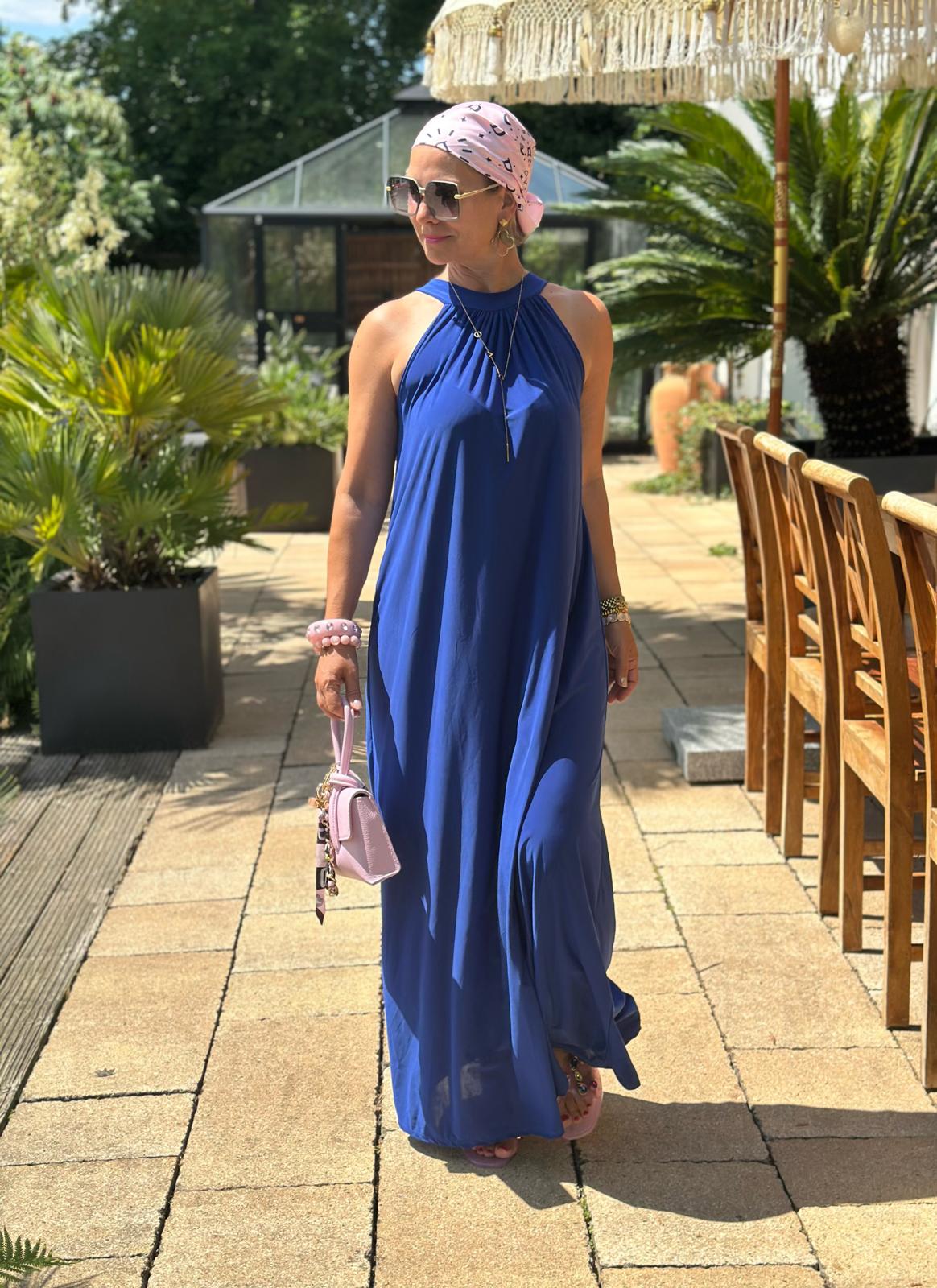 Maxikleid "La Mer" in Royalblau