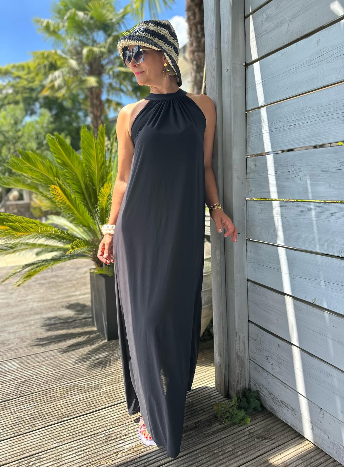 Maxikleid "La Mer" in Schwarz