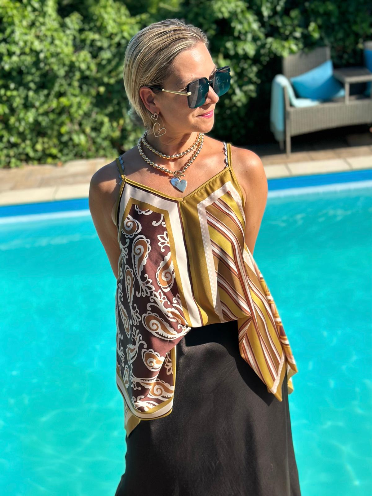 Top "Mediterrane Eleganz" in Honey Mustard