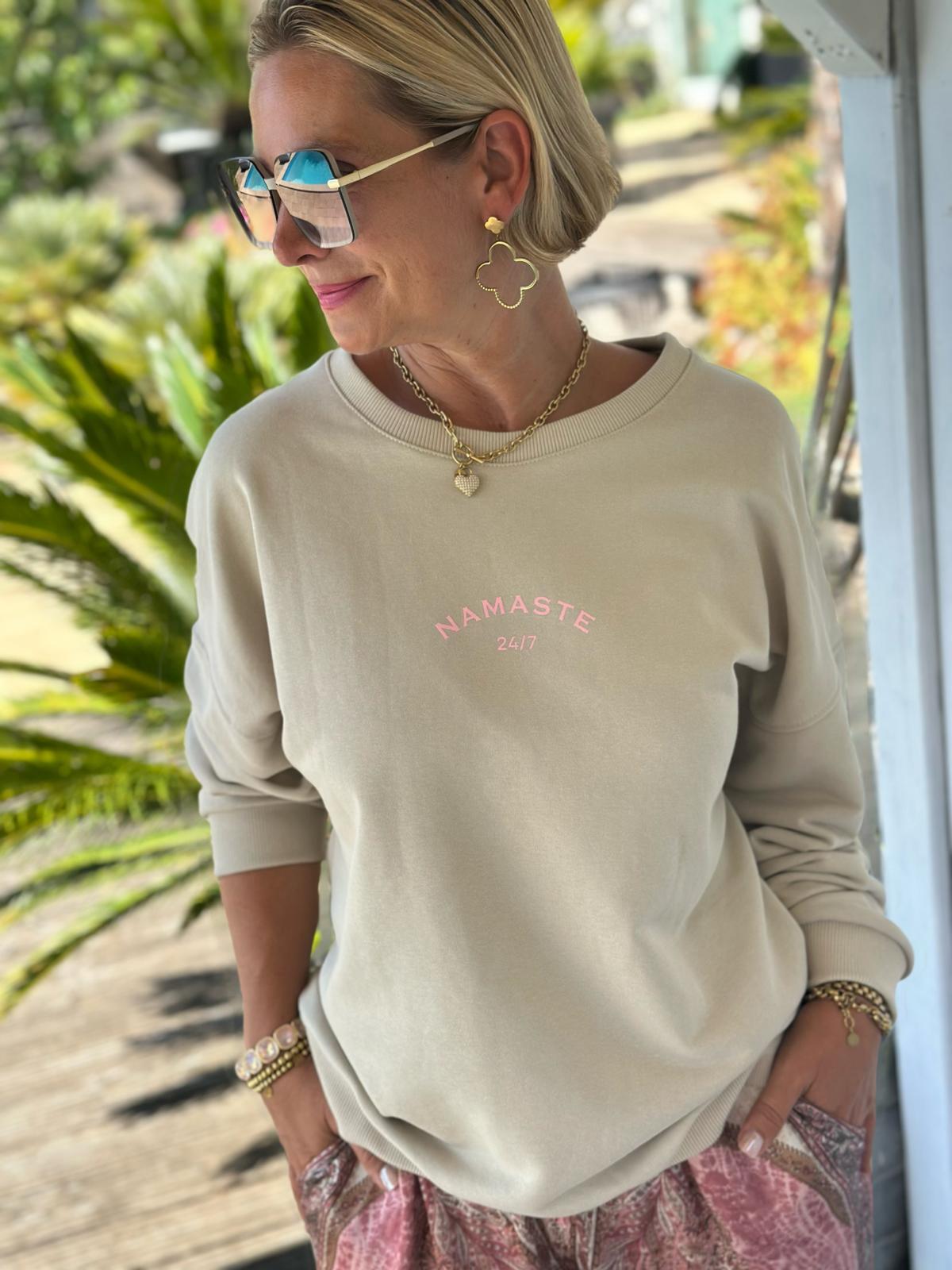 Namaste Bliss Sweatshirt – Sand & Rosa