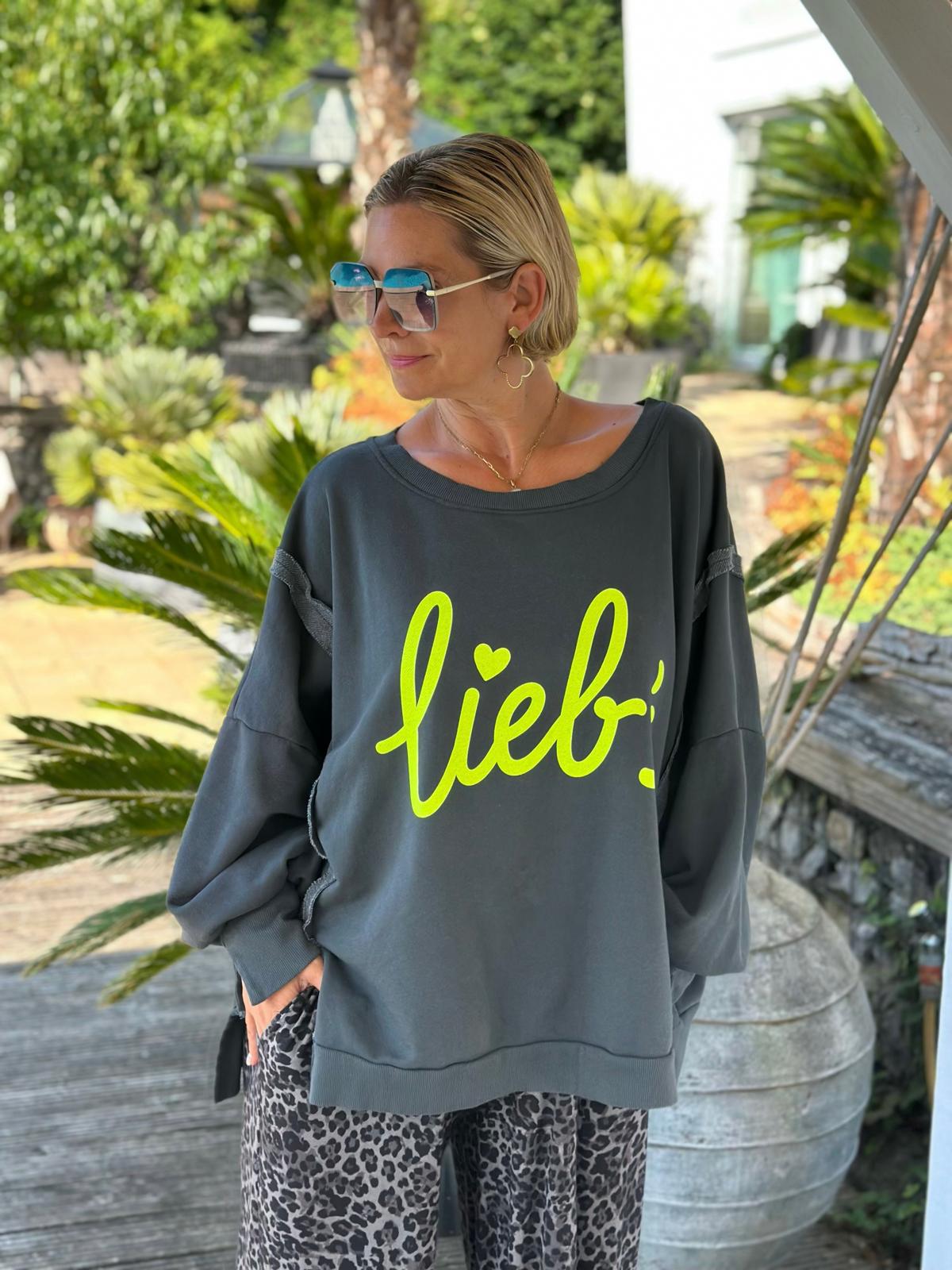 Sweatshirt "LIEB'S" - Dark Grey