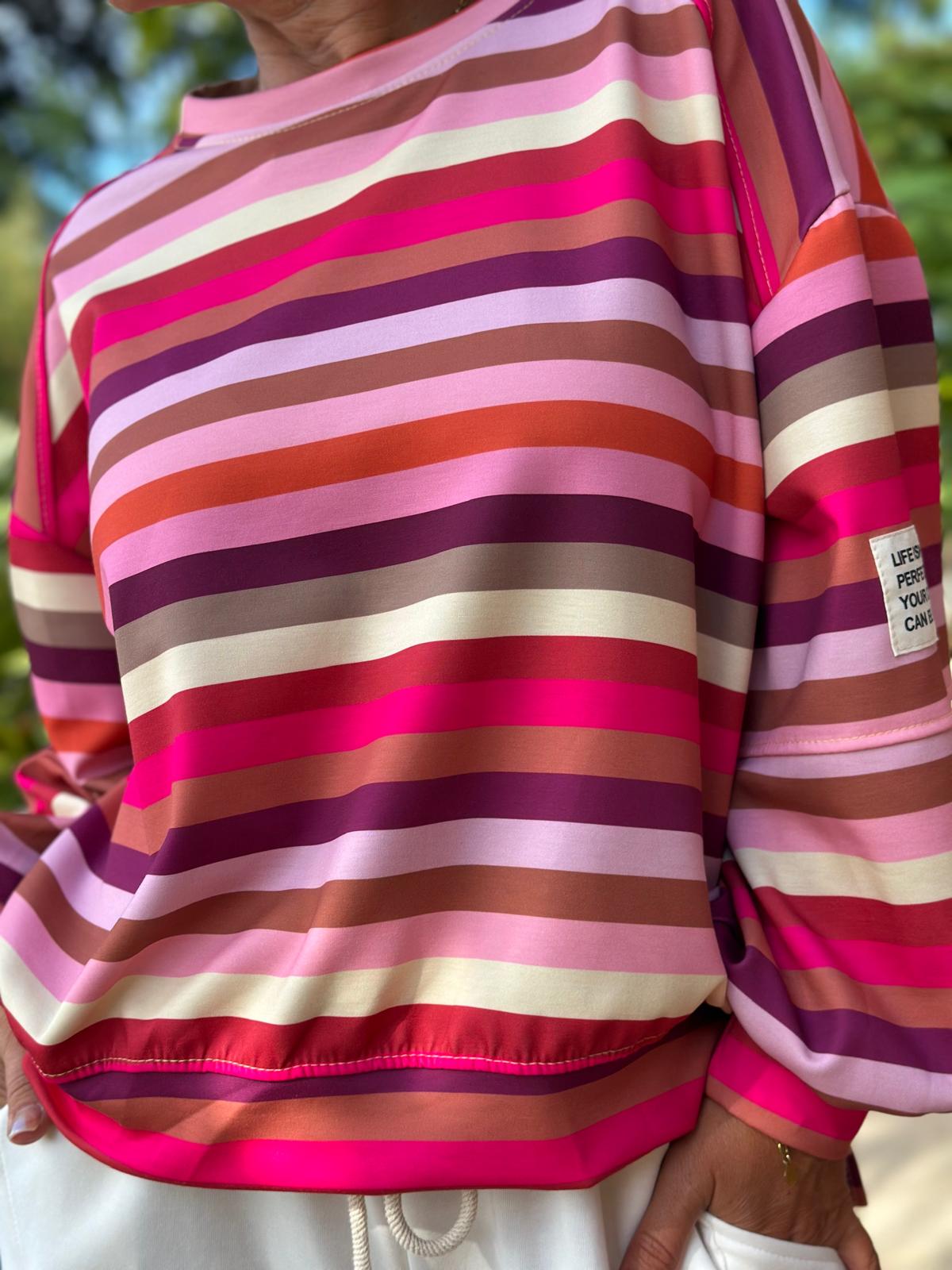Sweatshirt "Berry Sunset" – Pink Multicolor