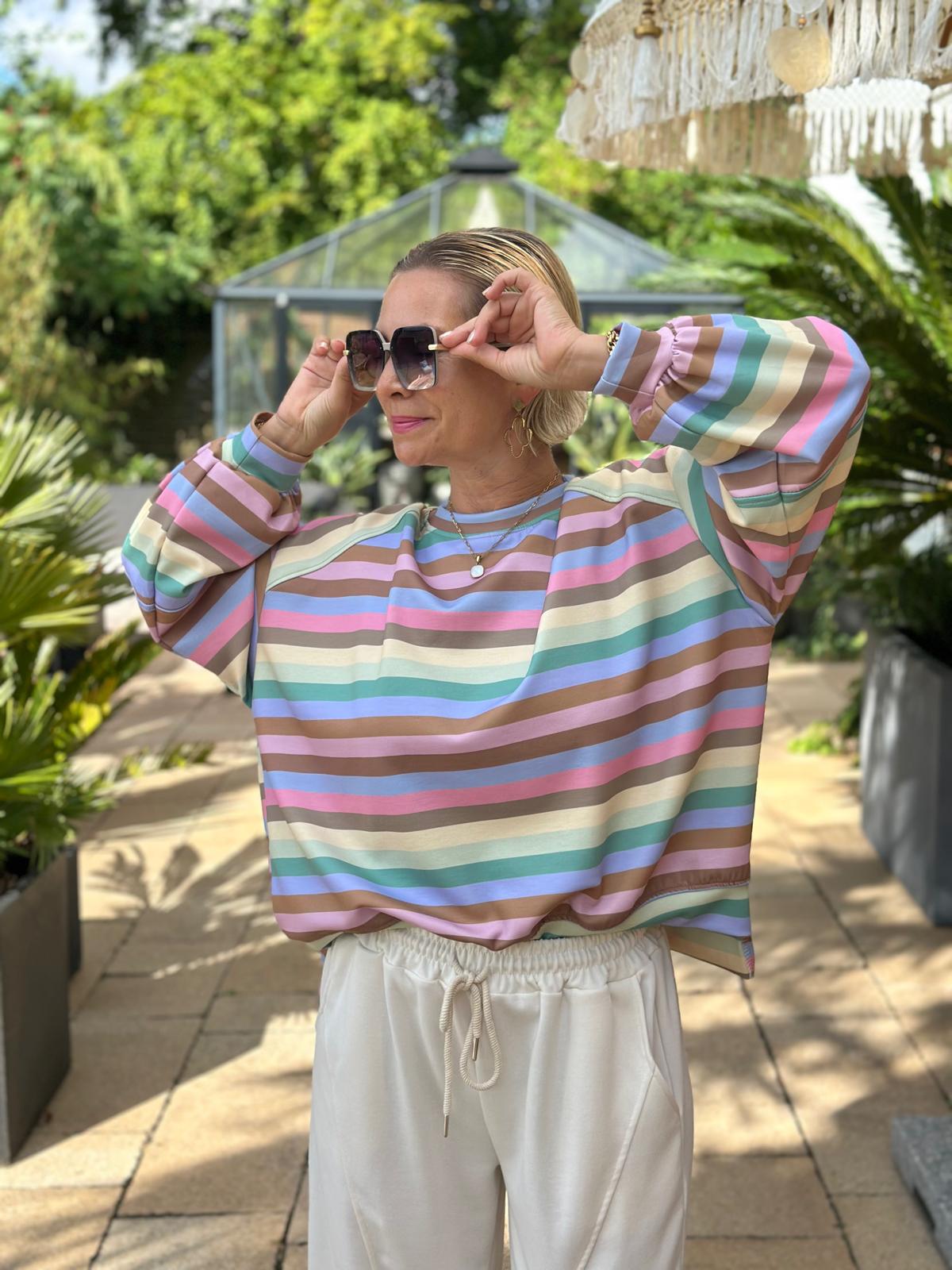 Sweatshirt "Pastel Harmony" – Multicolor Pastell