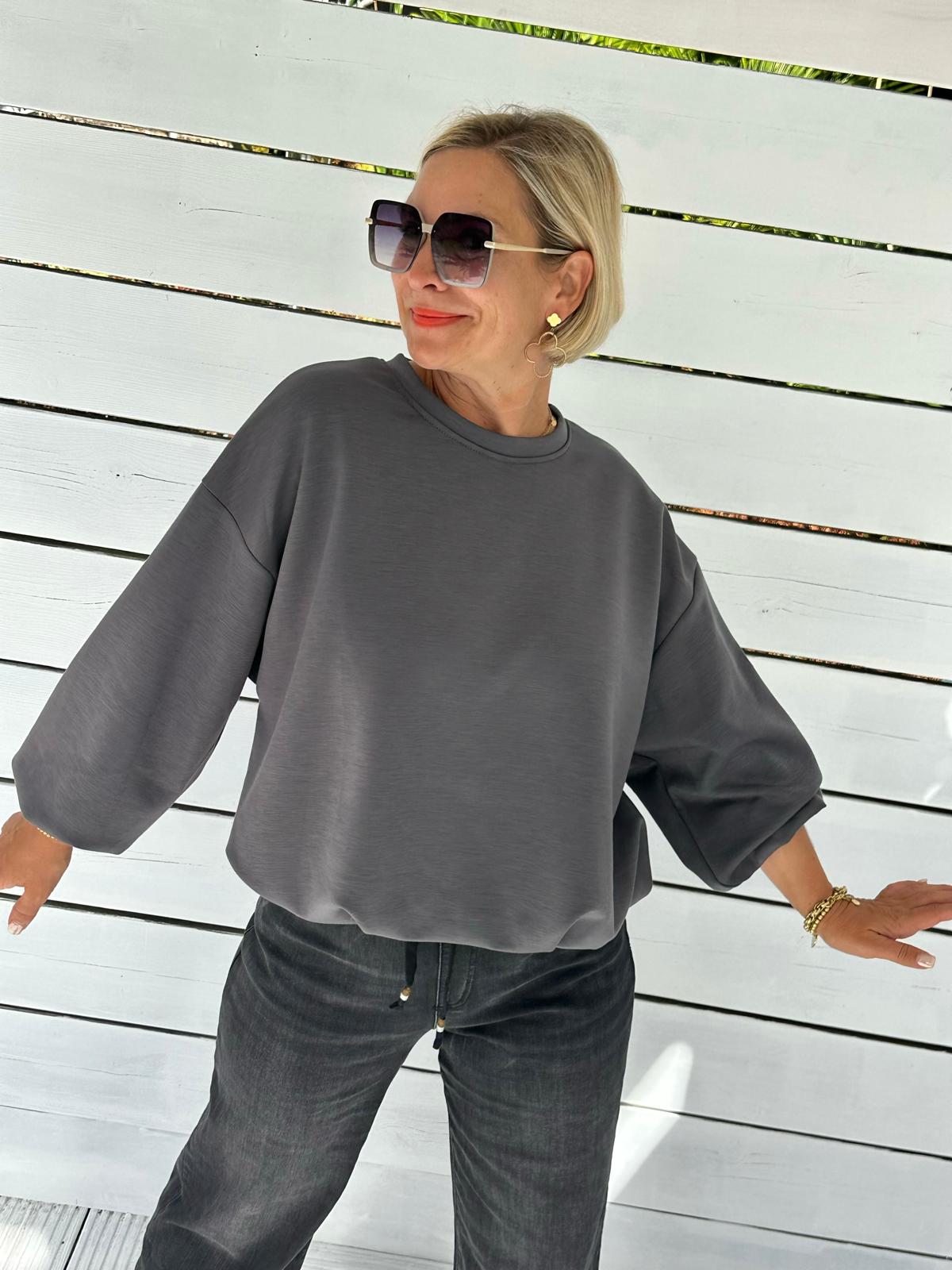 Oversize Sweatshirt „Easy Essential“ – Anthrazit