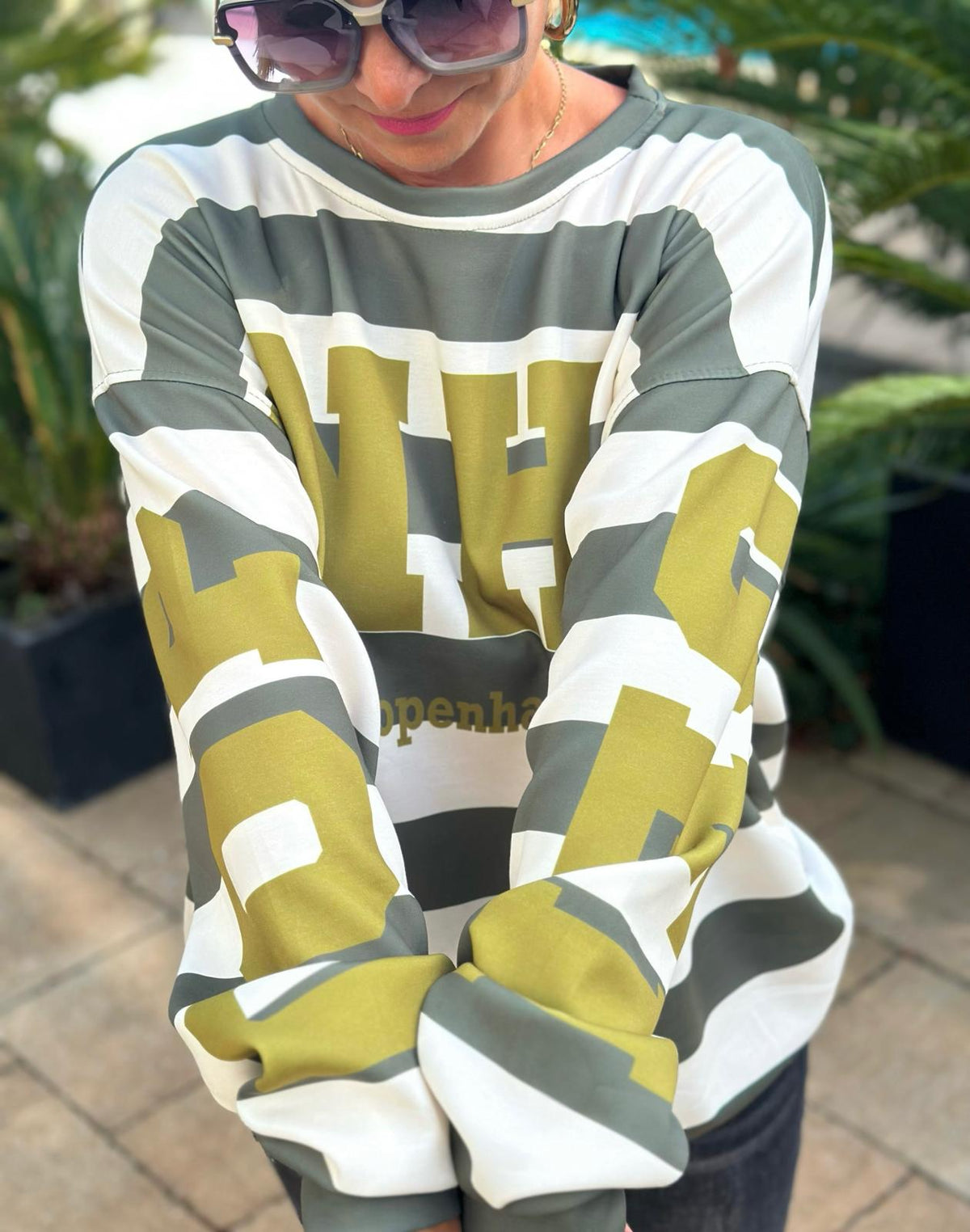 Oversize Sweatshirt „Copenhagen“ – Olive/Pistachio