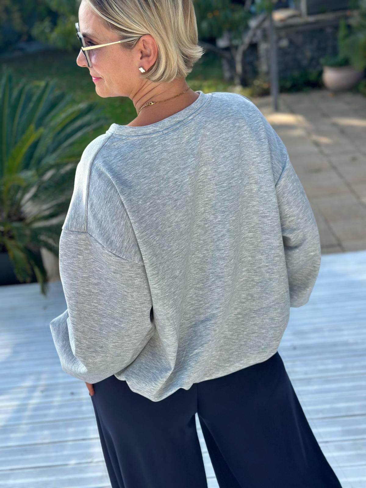 Oversize Sweatshirt „Easy Essential“ – Ash Grey