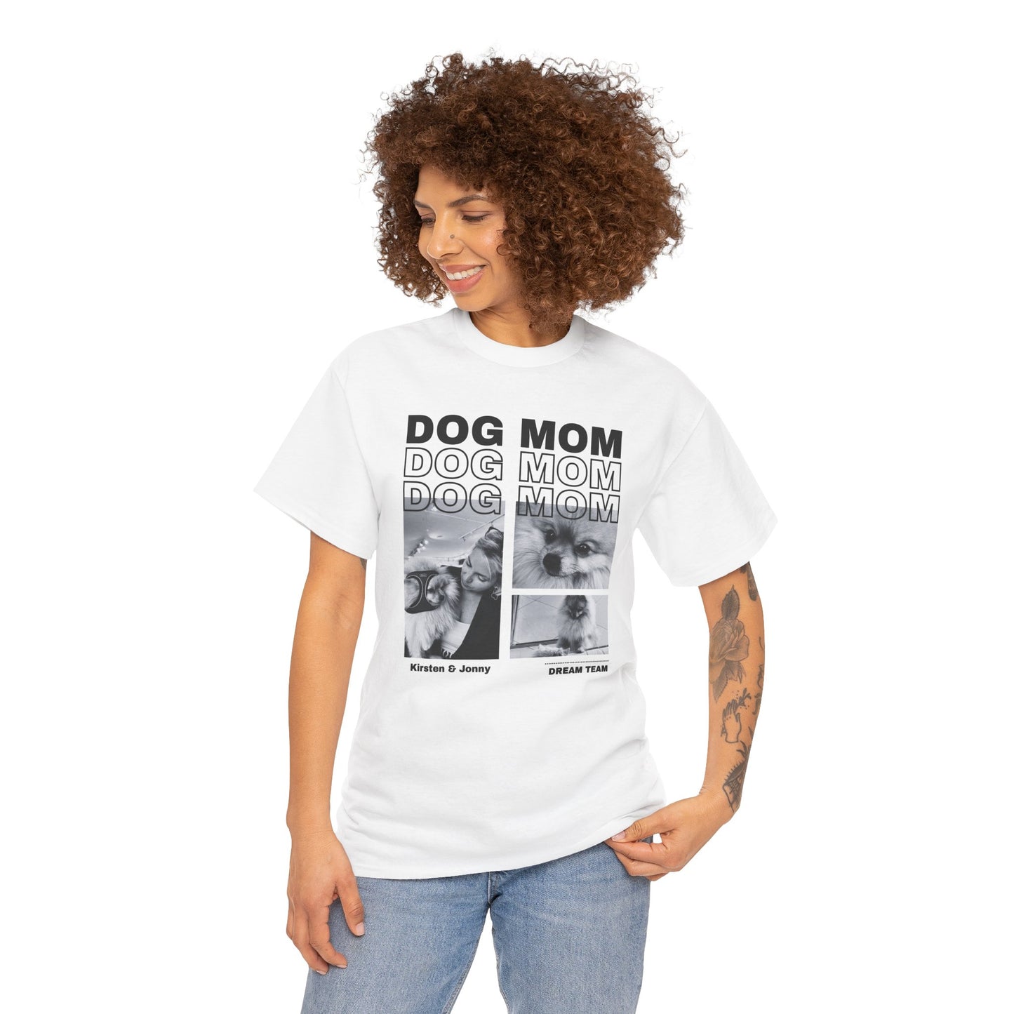 Stylisches Shirt "DOG MOM" Personalisierbar