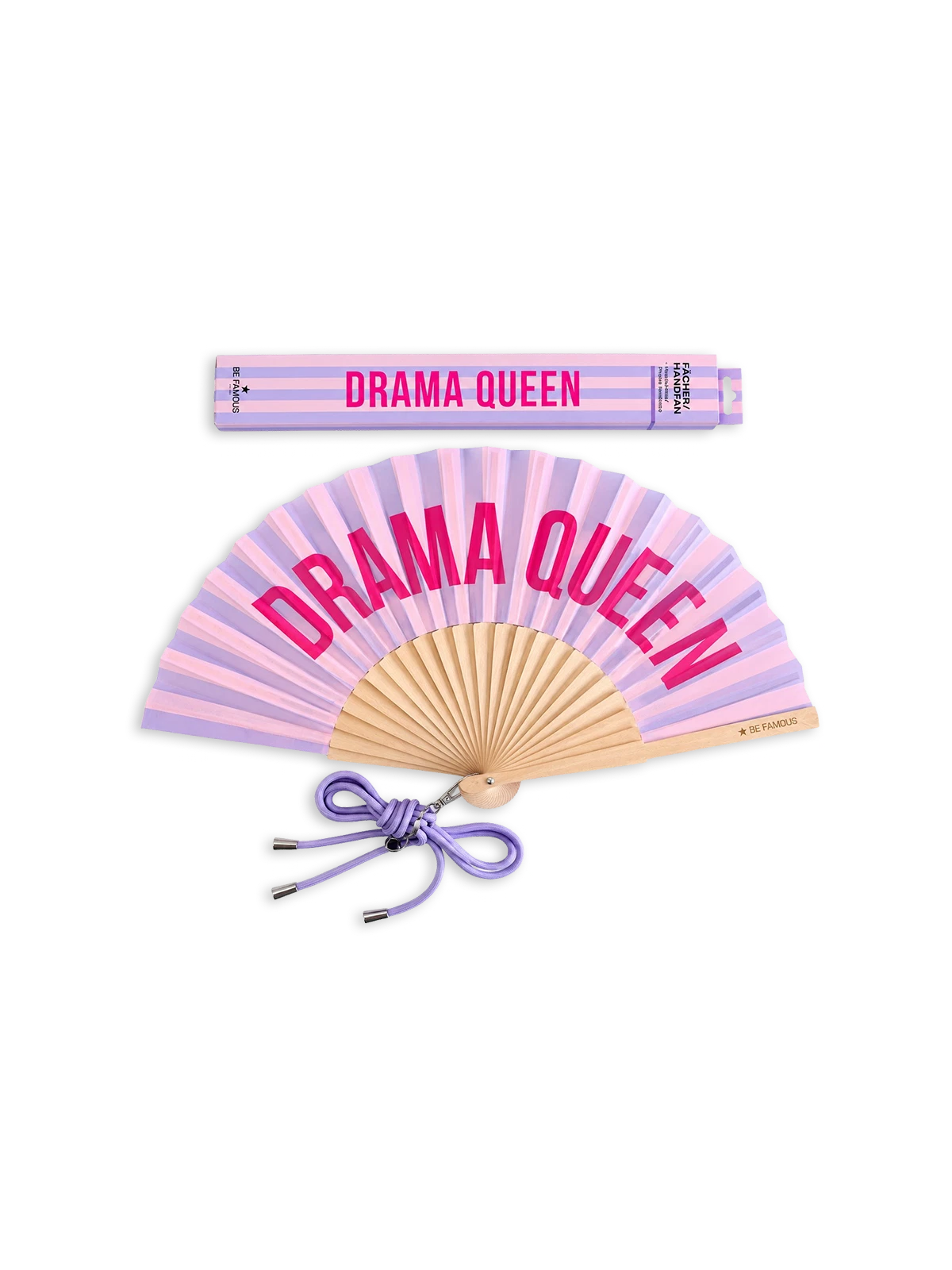 Be Famous Handfächer inclusive Handykette DRAMA QUEEN