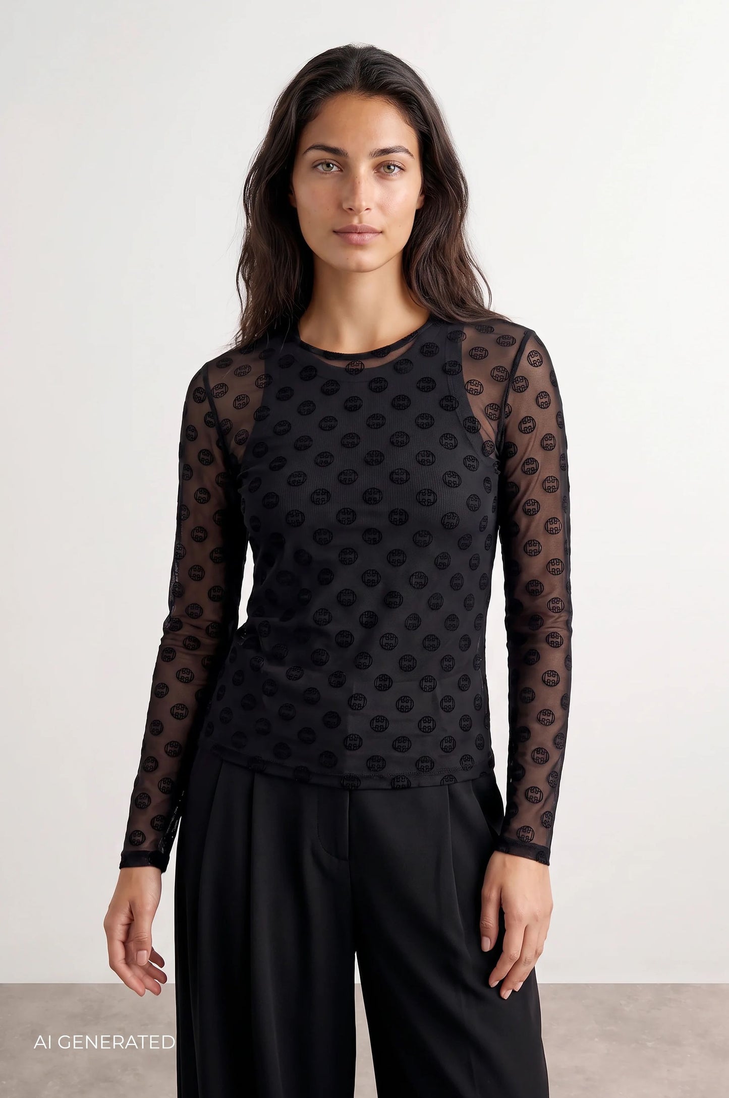 LR-TELA AOP 1 T-Shirt Schwarz