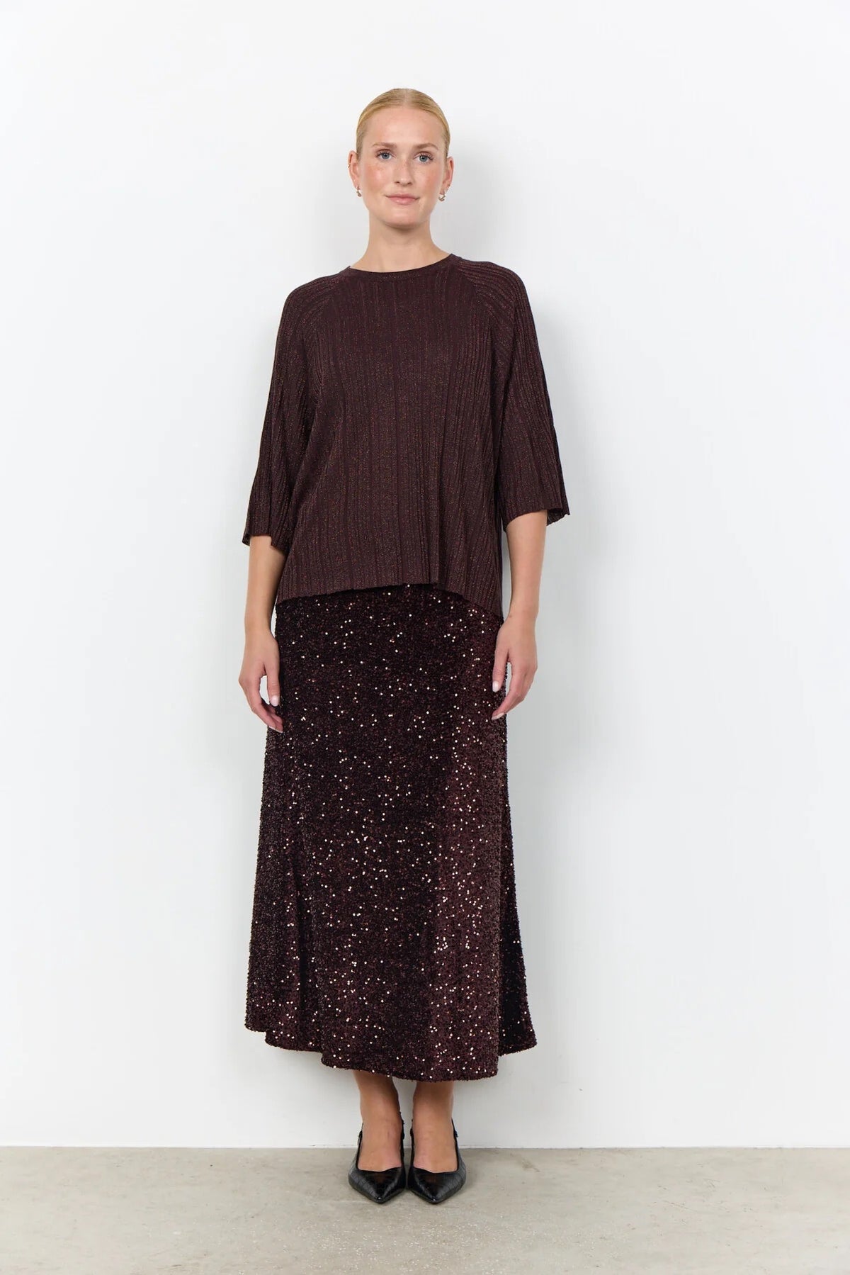 SC-VIOLETTA 4 BLUSE - DUNKLE PFLAUME