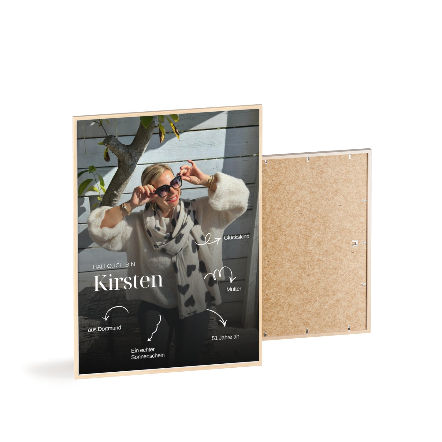 KIRSTEN PERSÖNLICH Poster mit Rahmen "ICH"