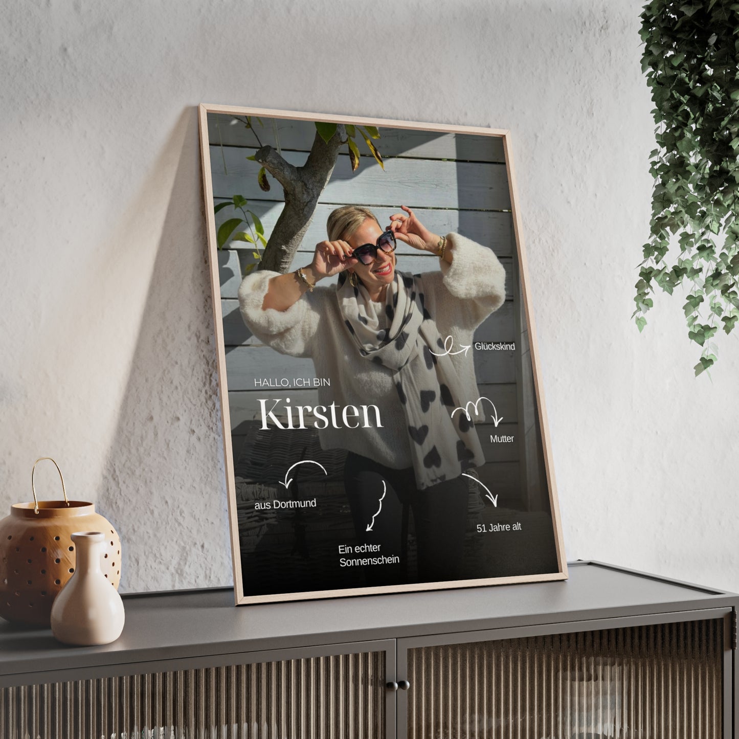 KIRSTEN PERSÖNLICH Poster mit Rahmen "ICH"