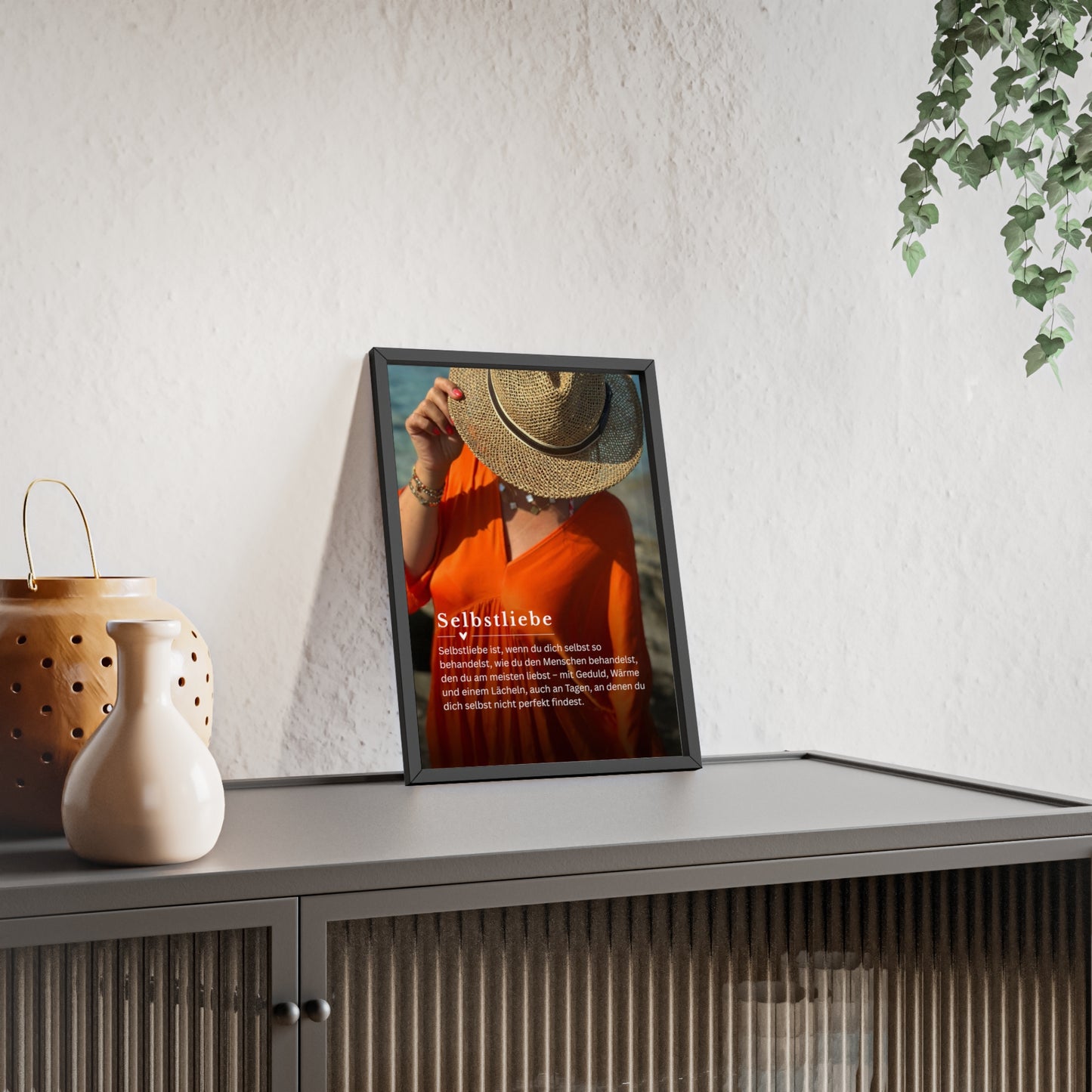 KIRSTEN PERSÖNLICH Bild mit Rahmen "SELBSTLIEBE", lade Dein eigenes Bild hoch!