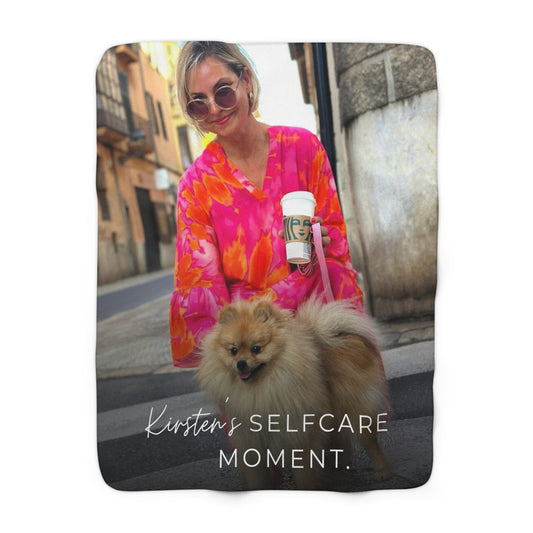 KIRSTEN PERSÖNLICH Decke "Selfcare Moment", lade Dein Bild und Deinen Namen hoch!