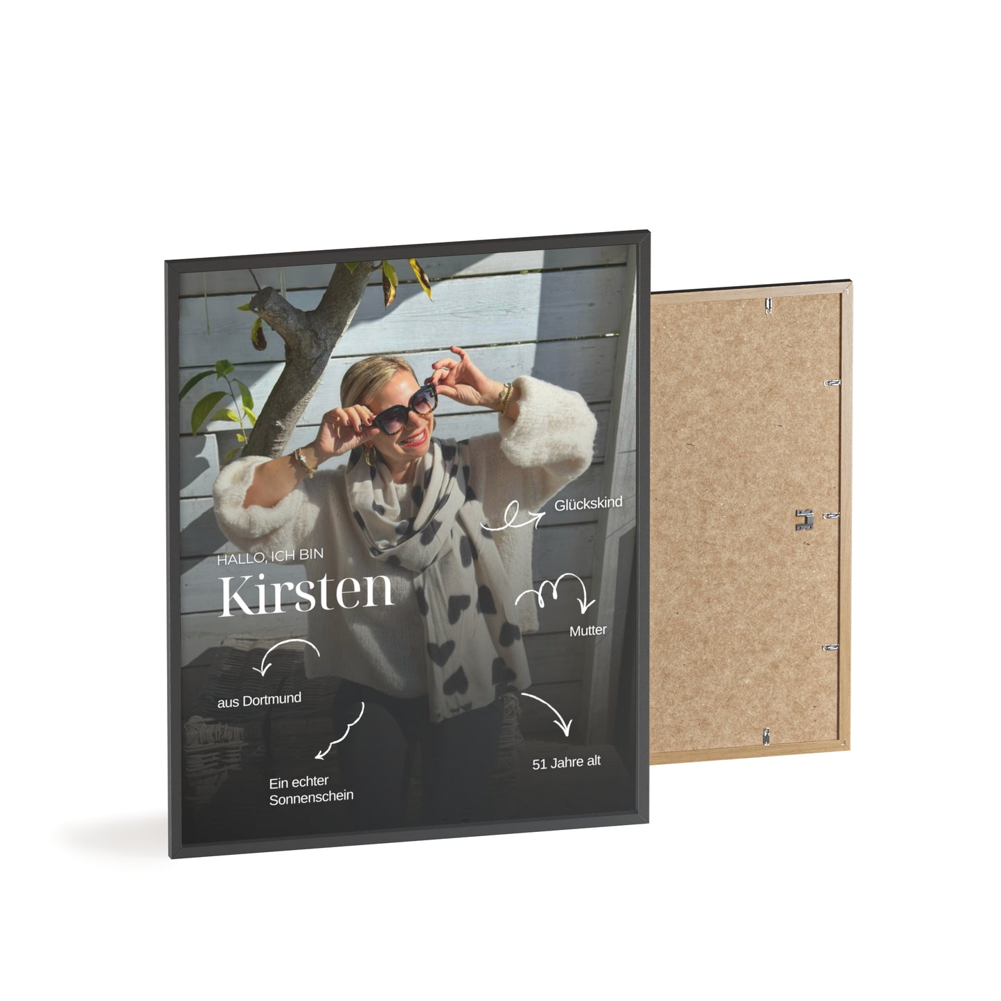 KIRSTEN PERSÖNLICH Poster mit Rahmen "ICH"