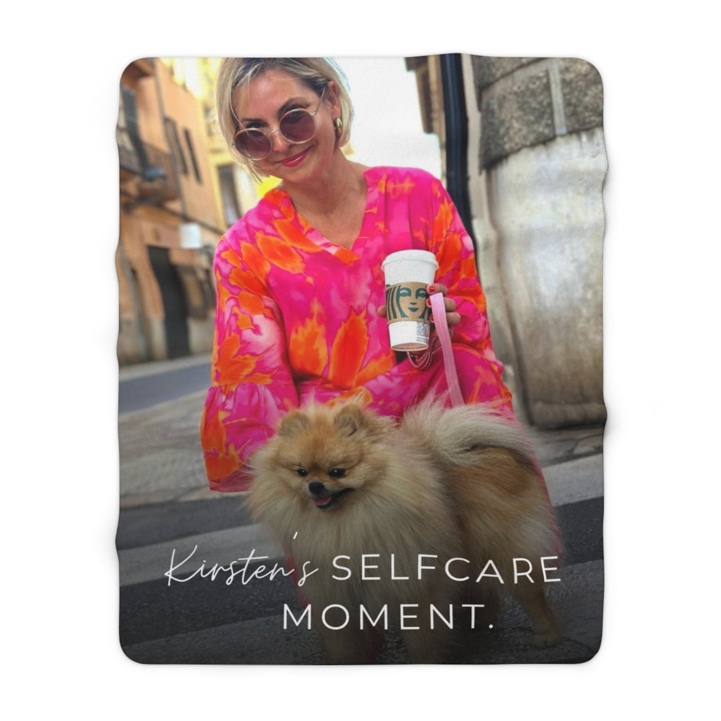 KIRSTEN PERSÖNLICH Decke "Selfcare Moment", lade Dein Bild und Deinen Namen hoch!