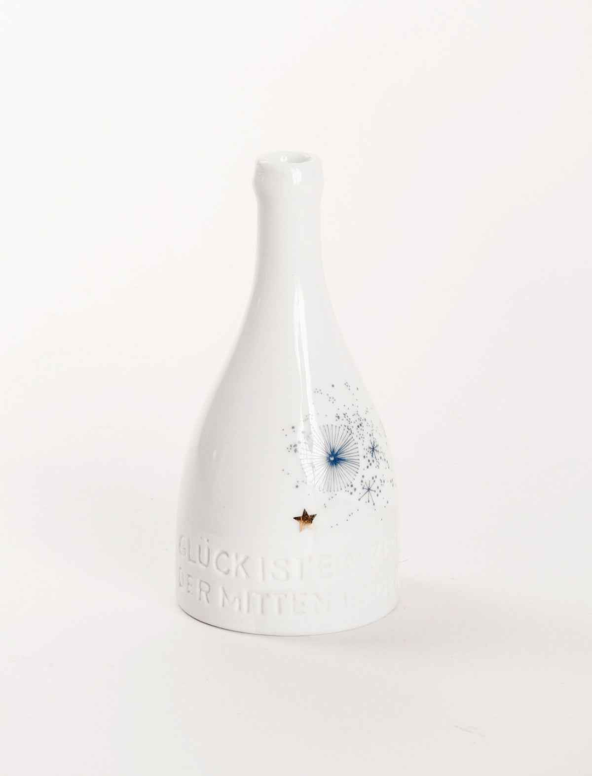 Mini Winter Flaschenvase - Glück Stern