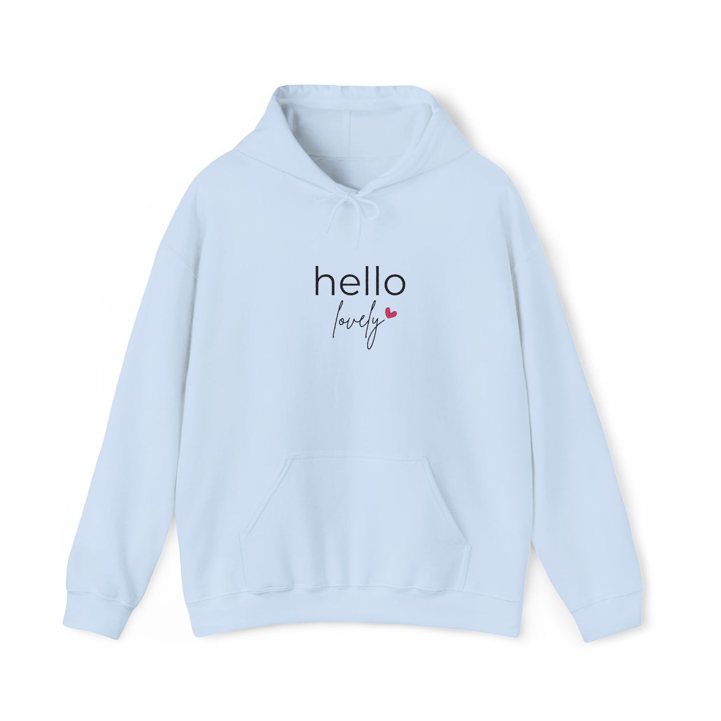 KIRSTEN PERSÖNLICH Bestickter Hoodie "hello lovely"