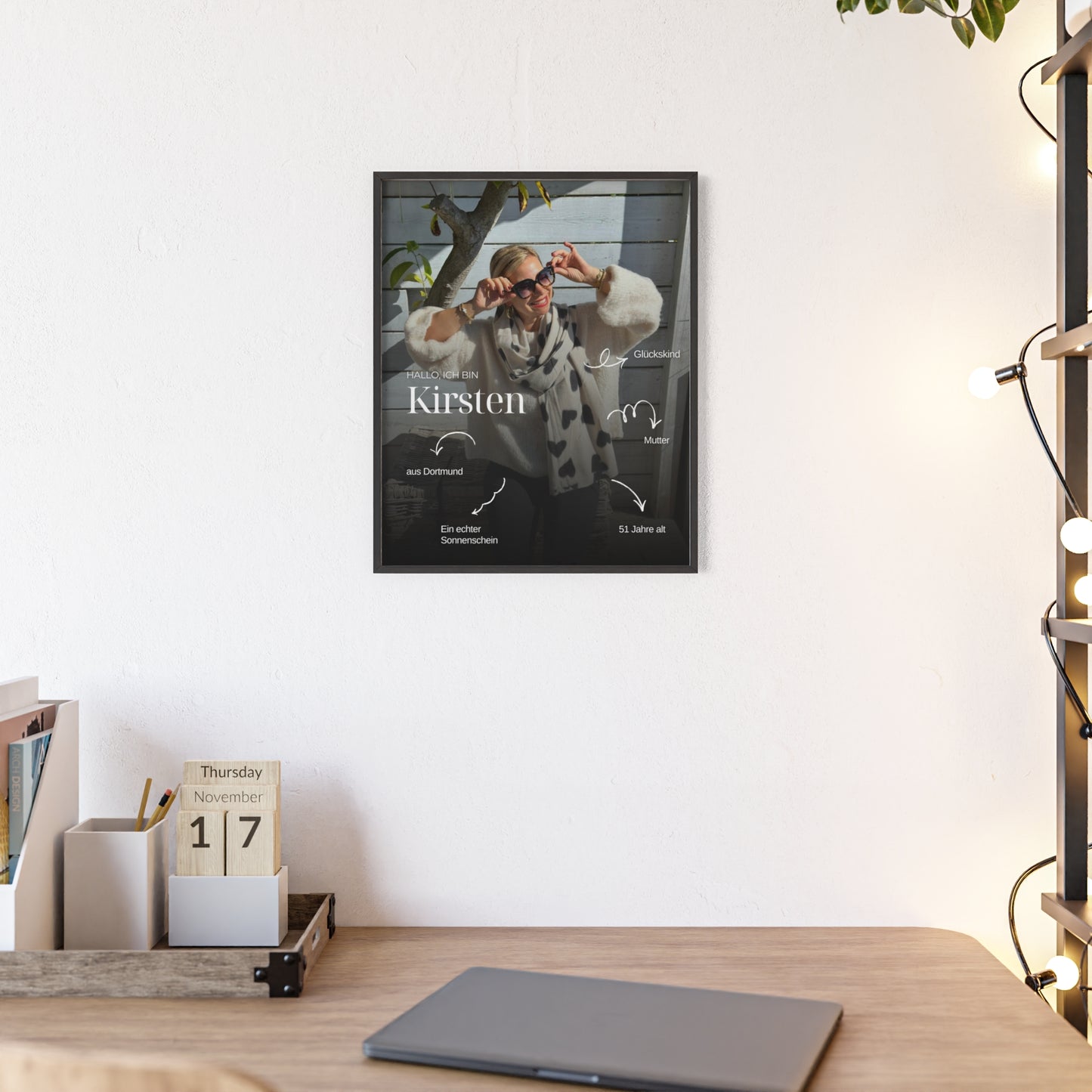 KIRSTEN PERSÖNLICH Poster mit Rahmen "ICH"