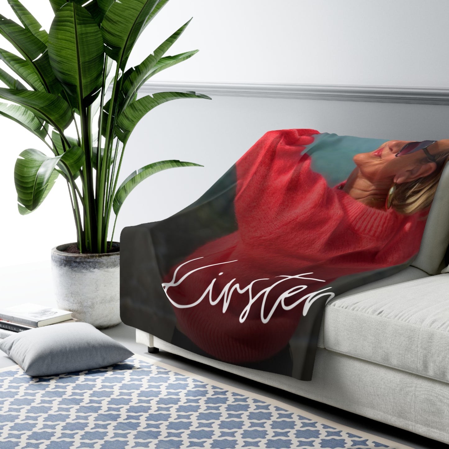 KIRSTEN PERSÖNLICH Decke "DU", lade Dein Bild hoch und wähle Deinen Namen!