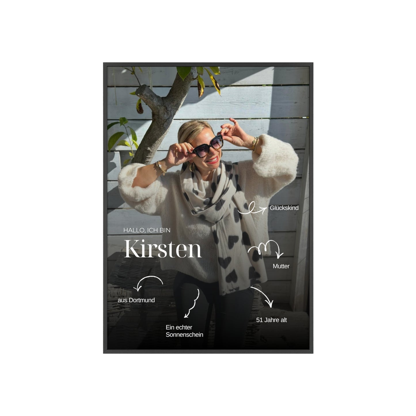 KIRSTEN PERSÖNLICH Poster mit Rahmen "ICH"