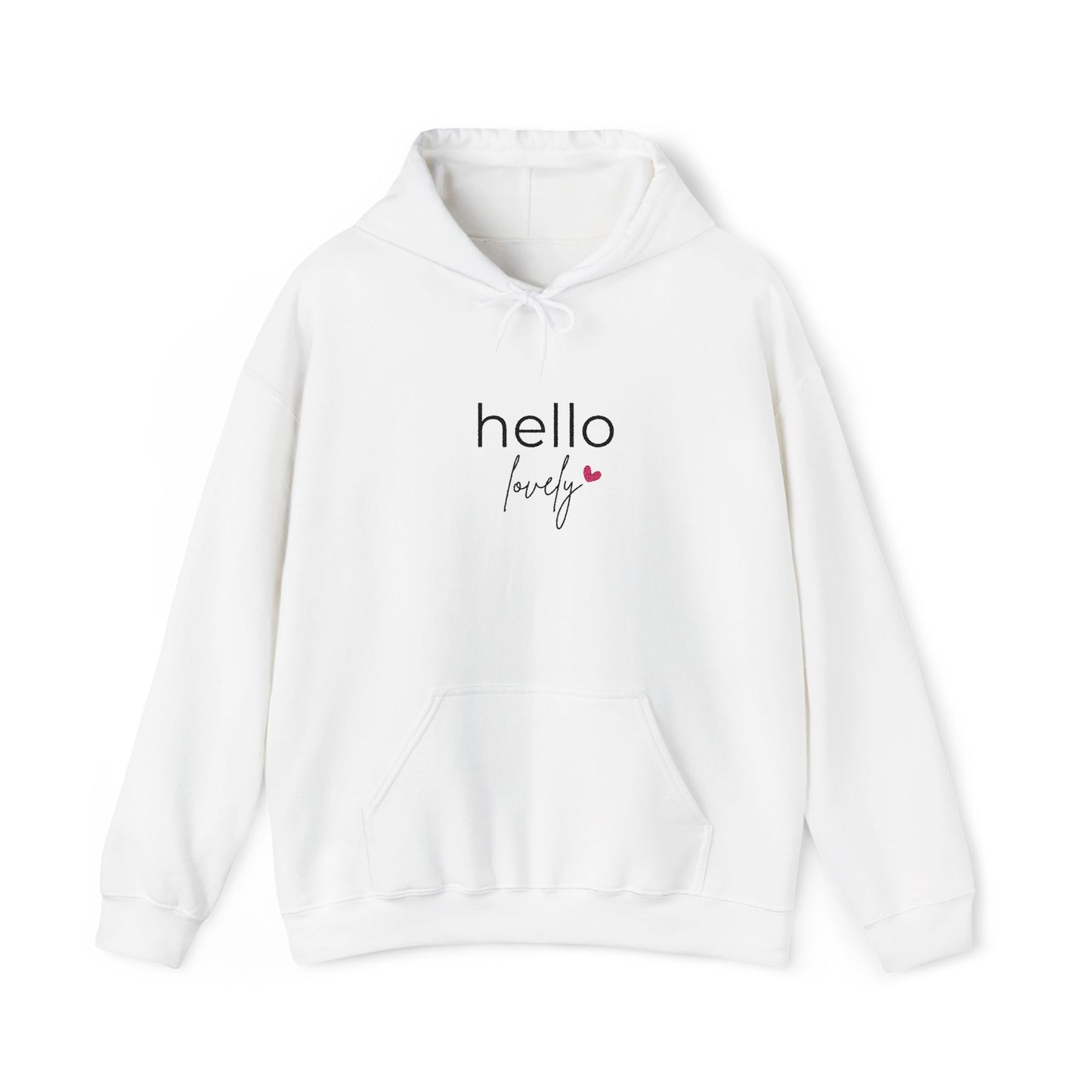 KIRSTEN PERSÖNLICH Bestickter Hoodie "hello lovely"