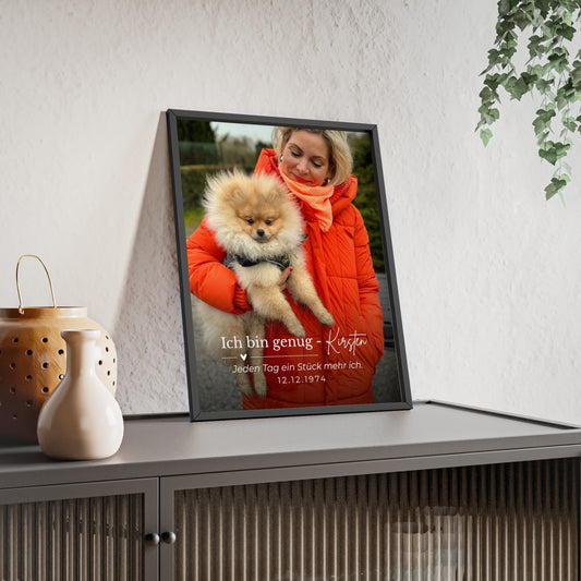 KIRSTEN PERSÖNLICH Bild mit Rahmen "SELBSTLIEBE", lade Dein Bild hoch und schreibe etwas zu Dir!