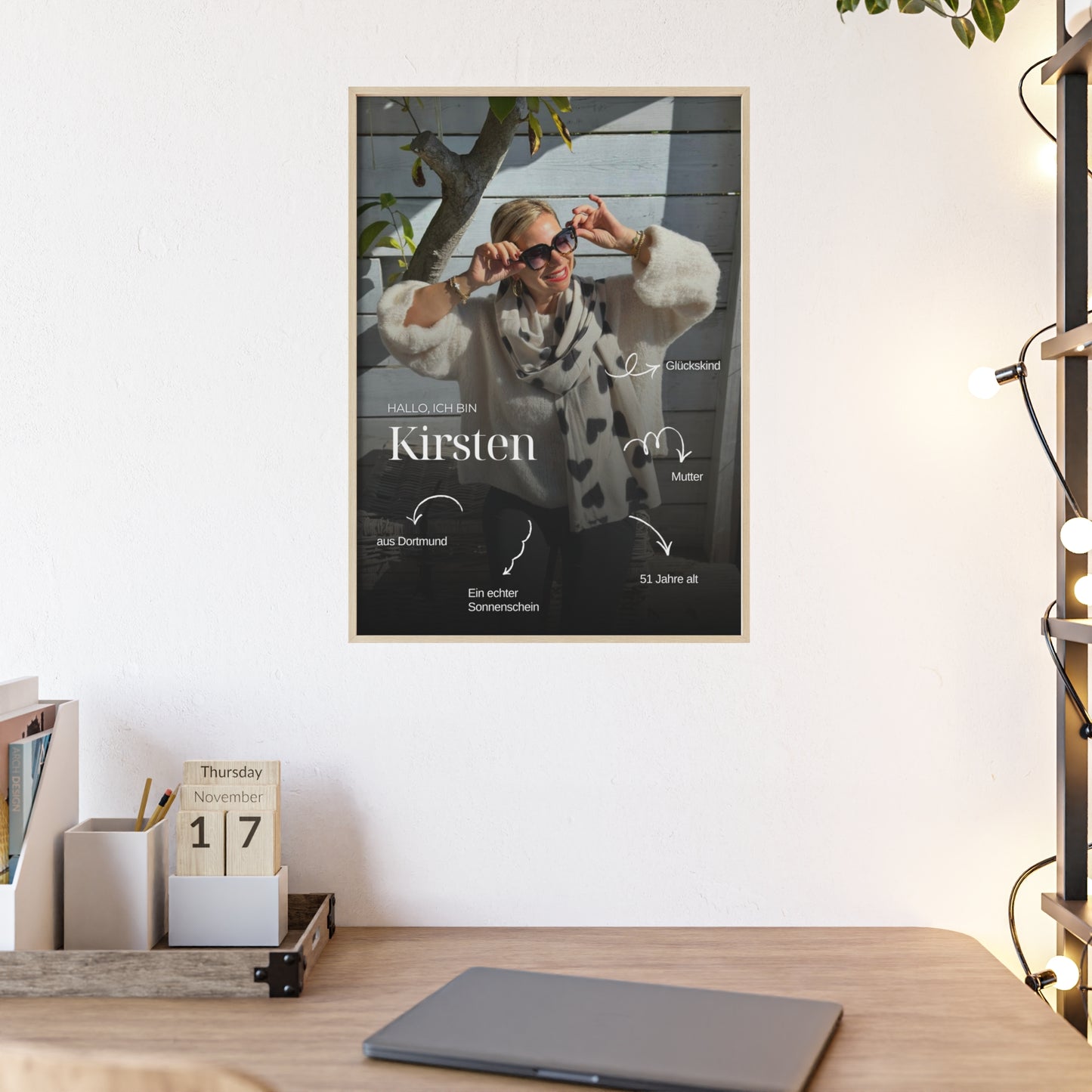 KIRSTEN PERSÖNLICH Poster mit Rahmen "ICH"