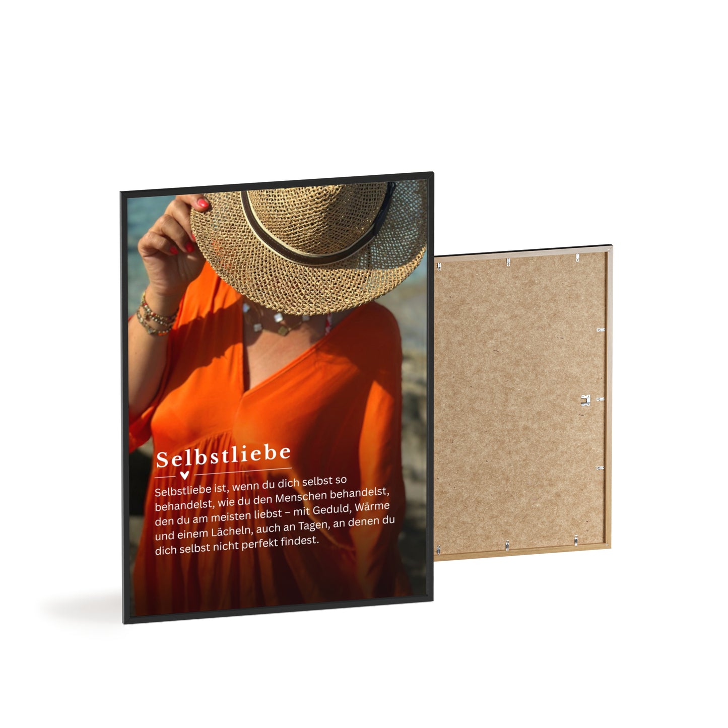 KIRSTEN PERSÖNLICH Bild mit Rahmen "SELBSTLIEBE", lade Dein eigenes Bild hoch!